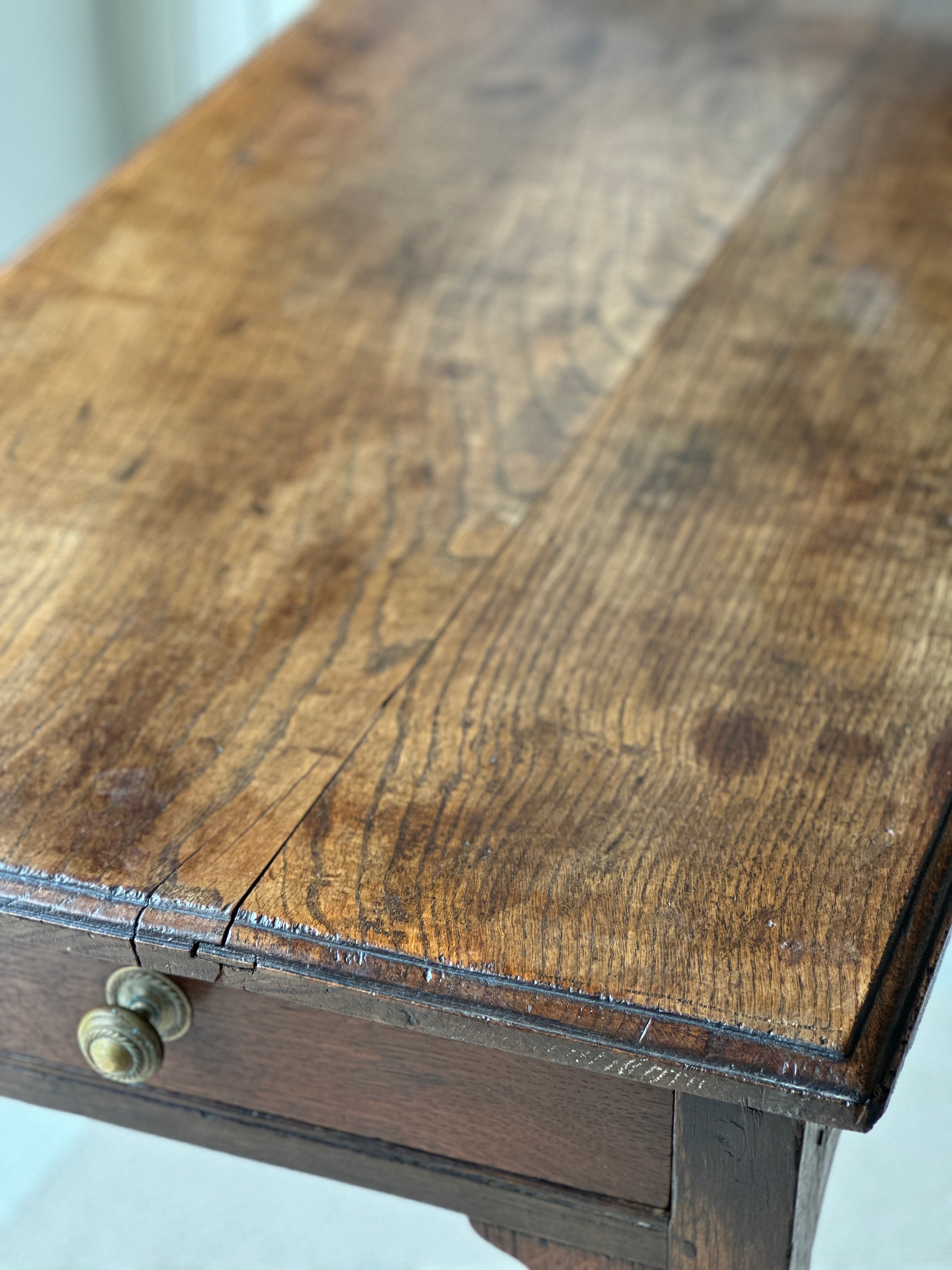 Small 19th Century Oak Table with Drawer