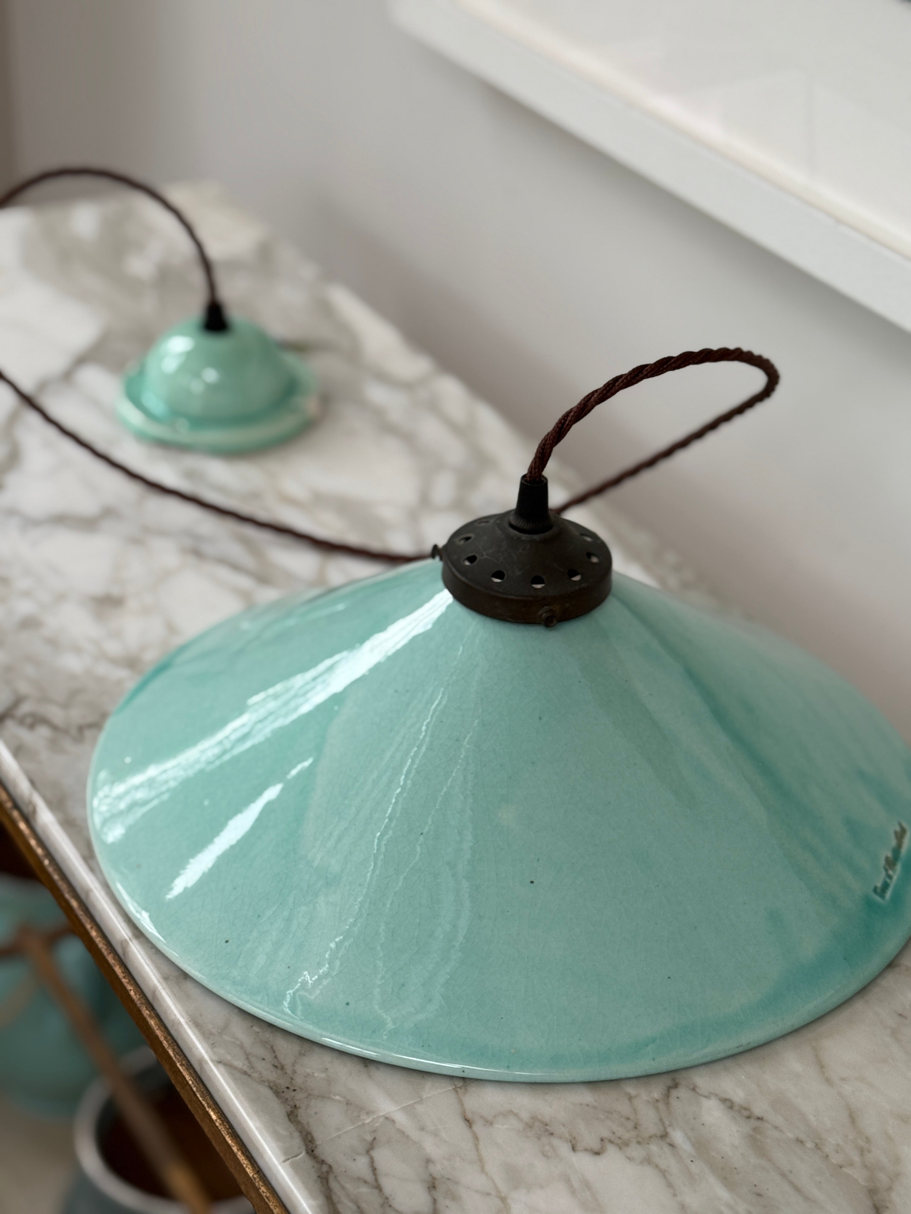 Ceramic Terre D'Hautaniboul Pendant Lamp - Turquoise