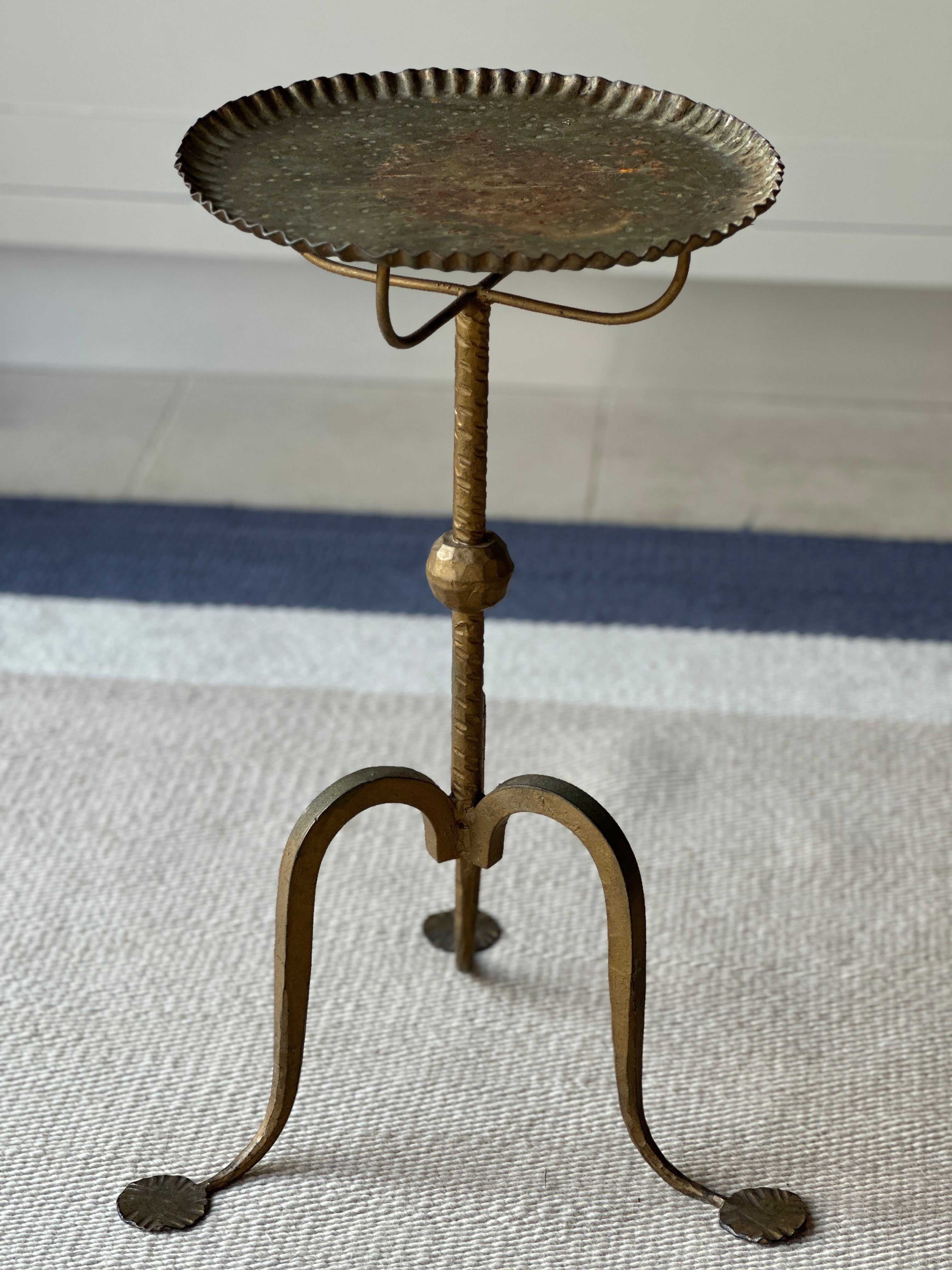 Mid Century Martini Table with Pie Crust Edge