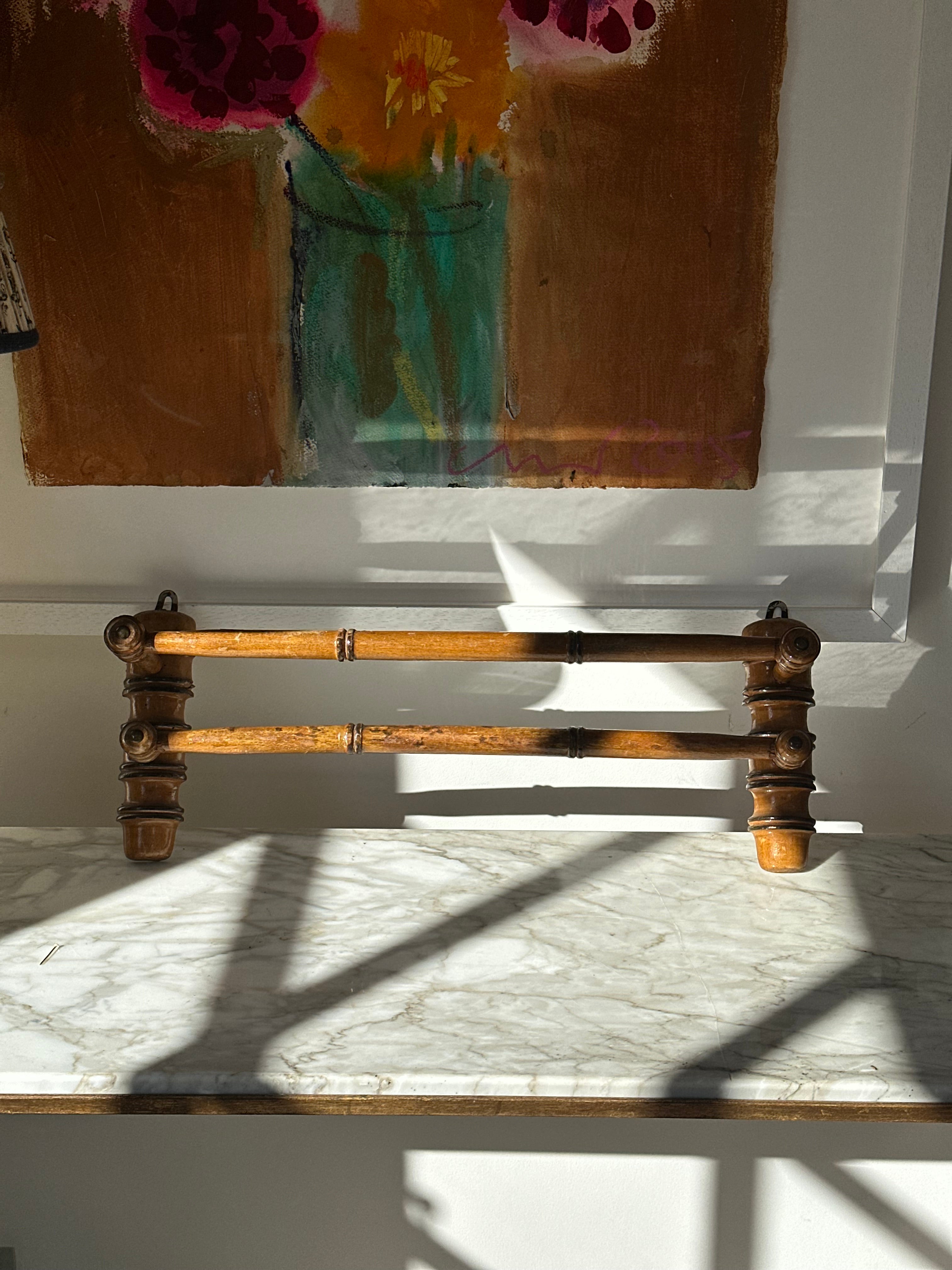 Faux Bamboo Towel Rack