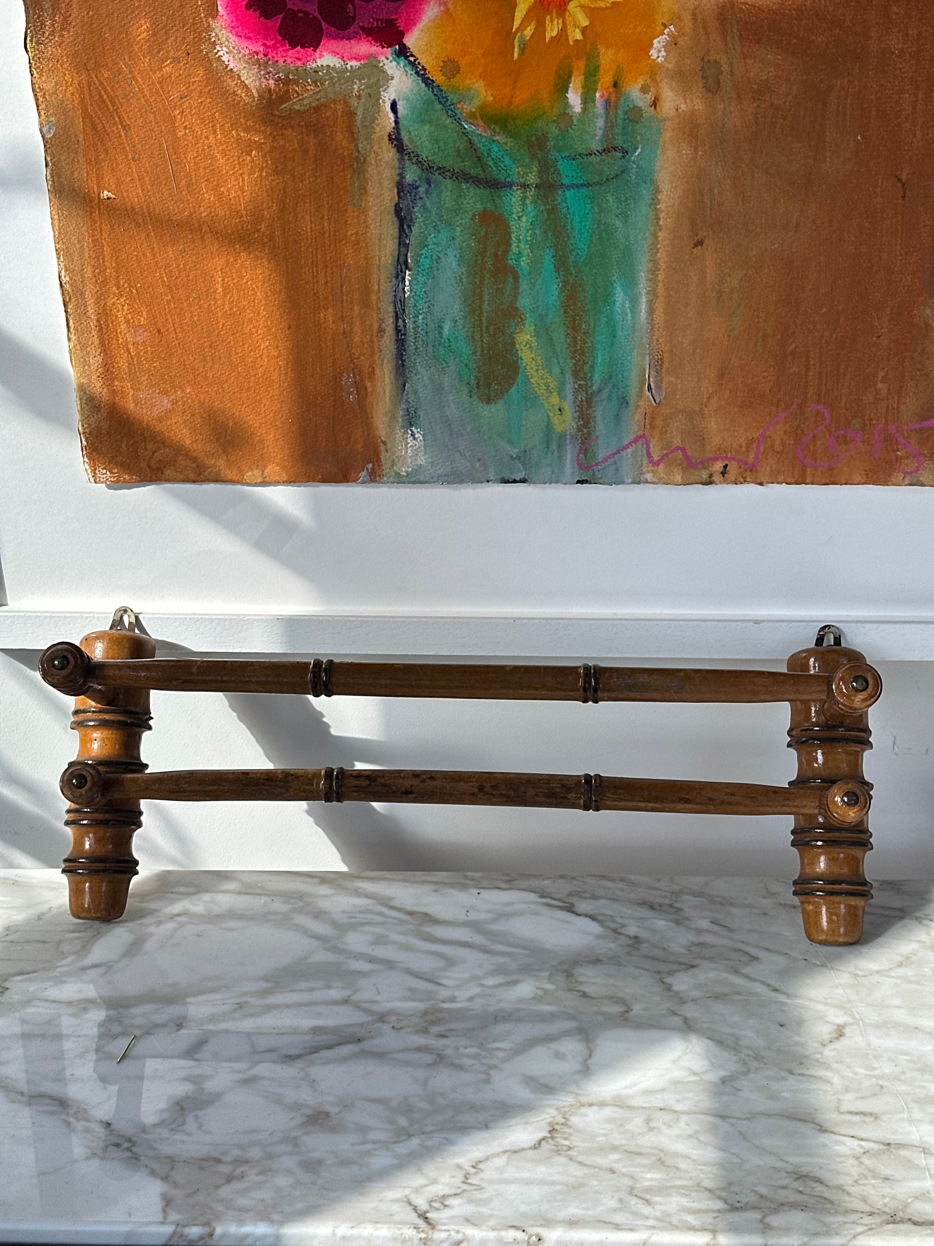 Faux Bamboo Towel Rack