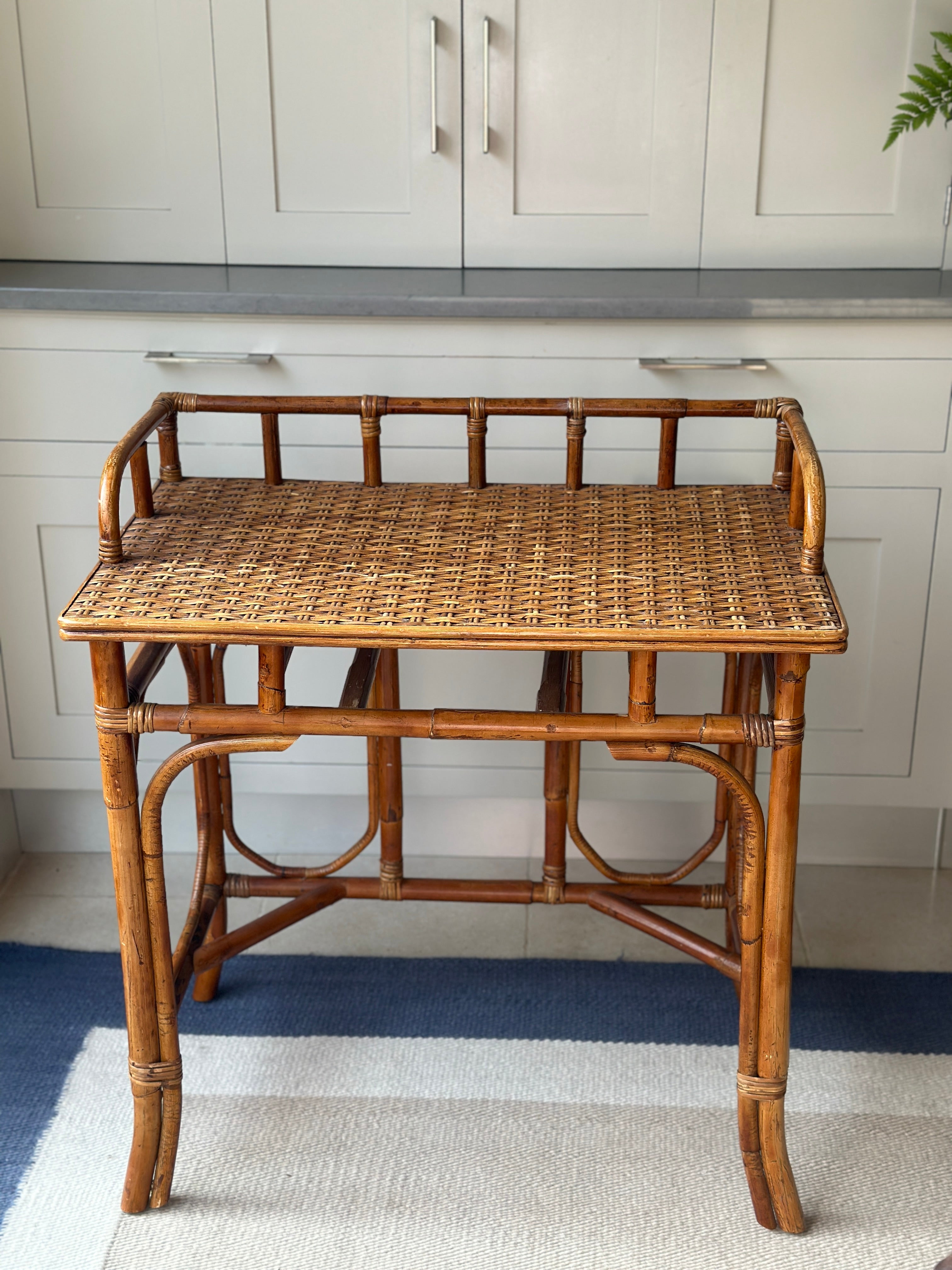 Vintage Cane Dressing Table/Desk