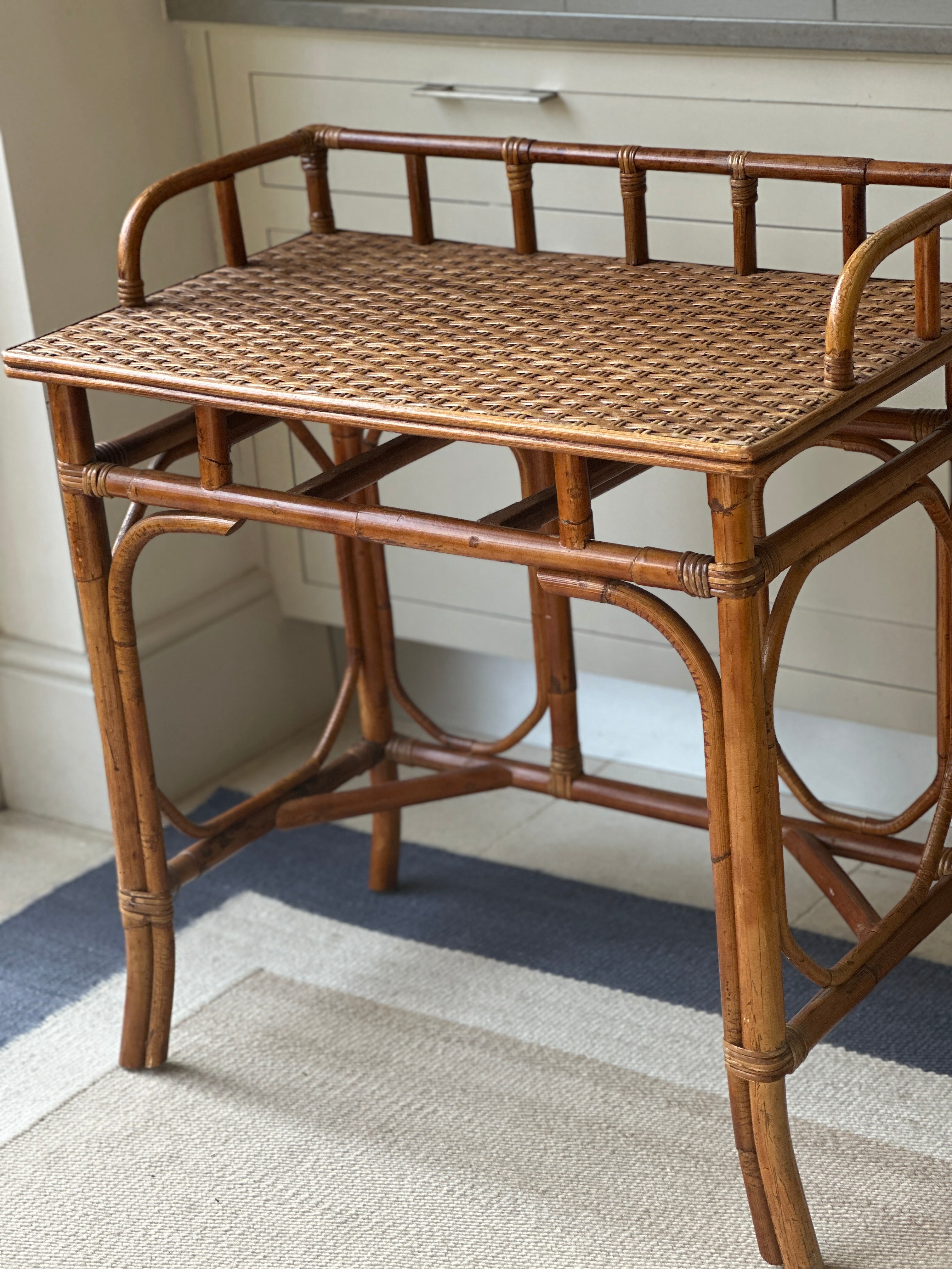 Vintage Cane Dressing Table/Desk