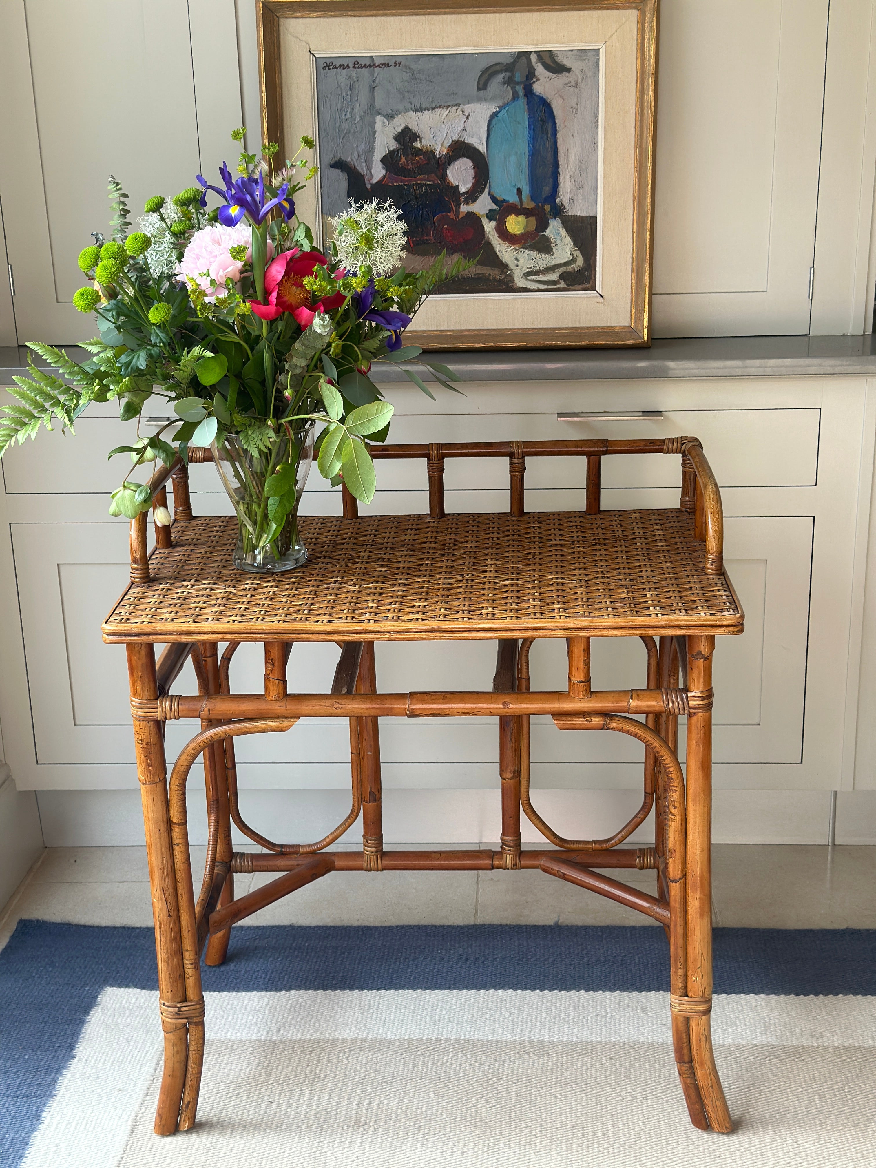 Vintage Cane Dressing Table/Desk