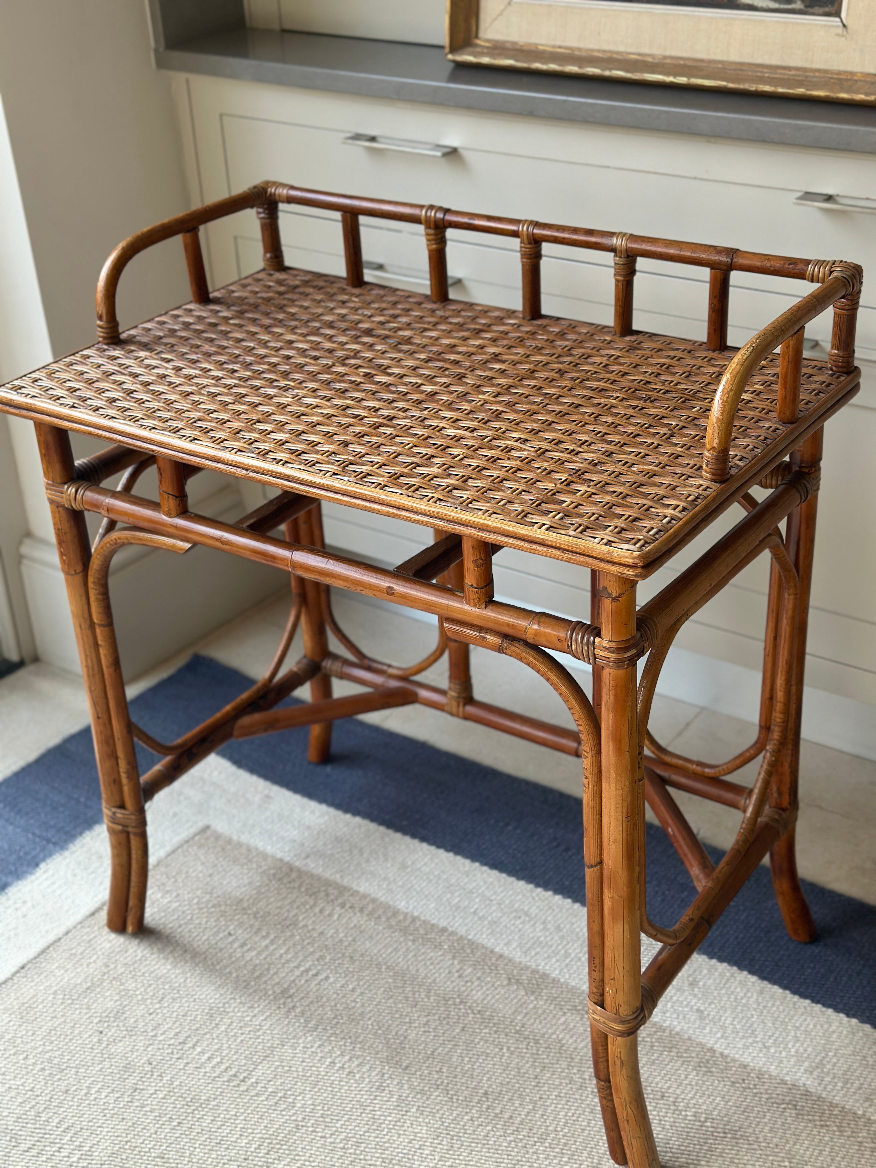 Vintage Cane Dressing Table/Desk