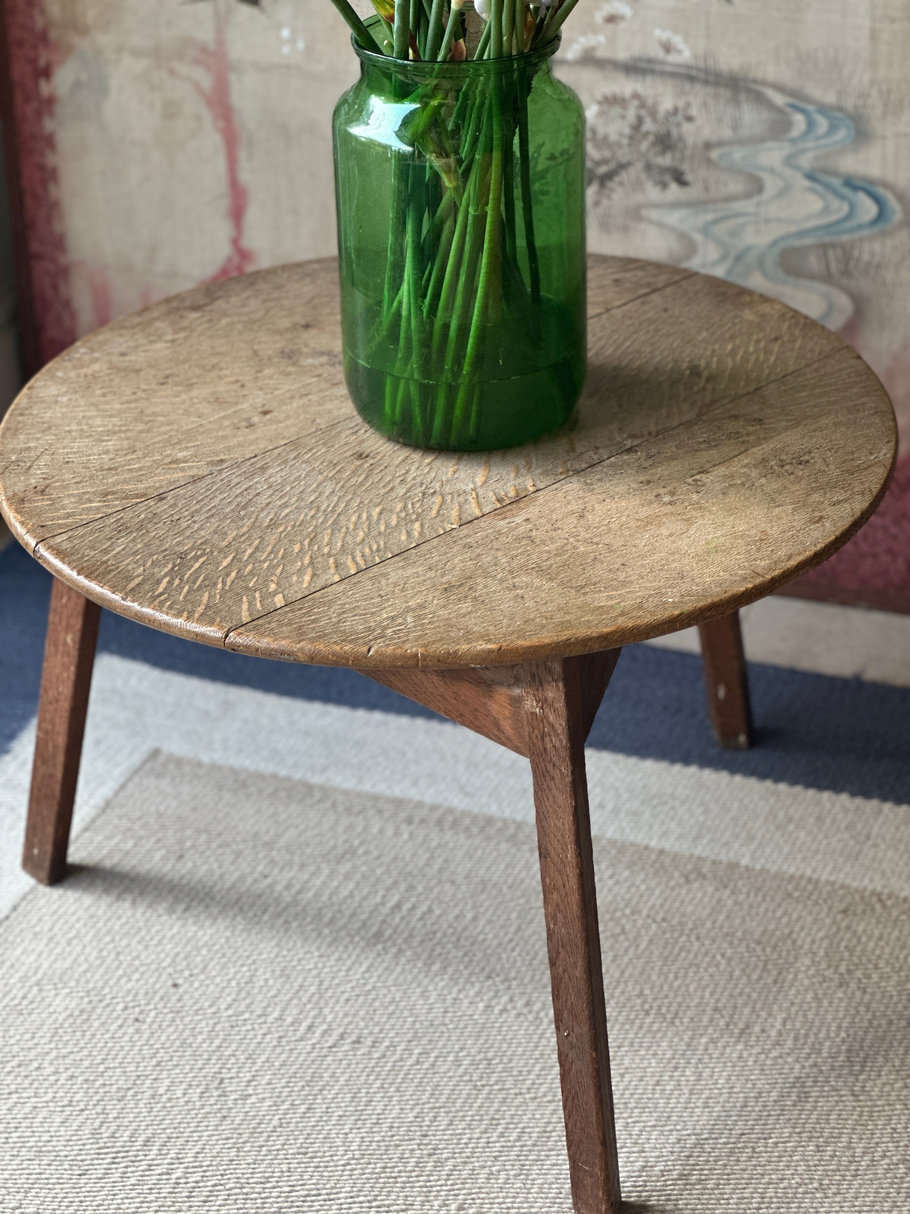 Faded Oak Cricket Table