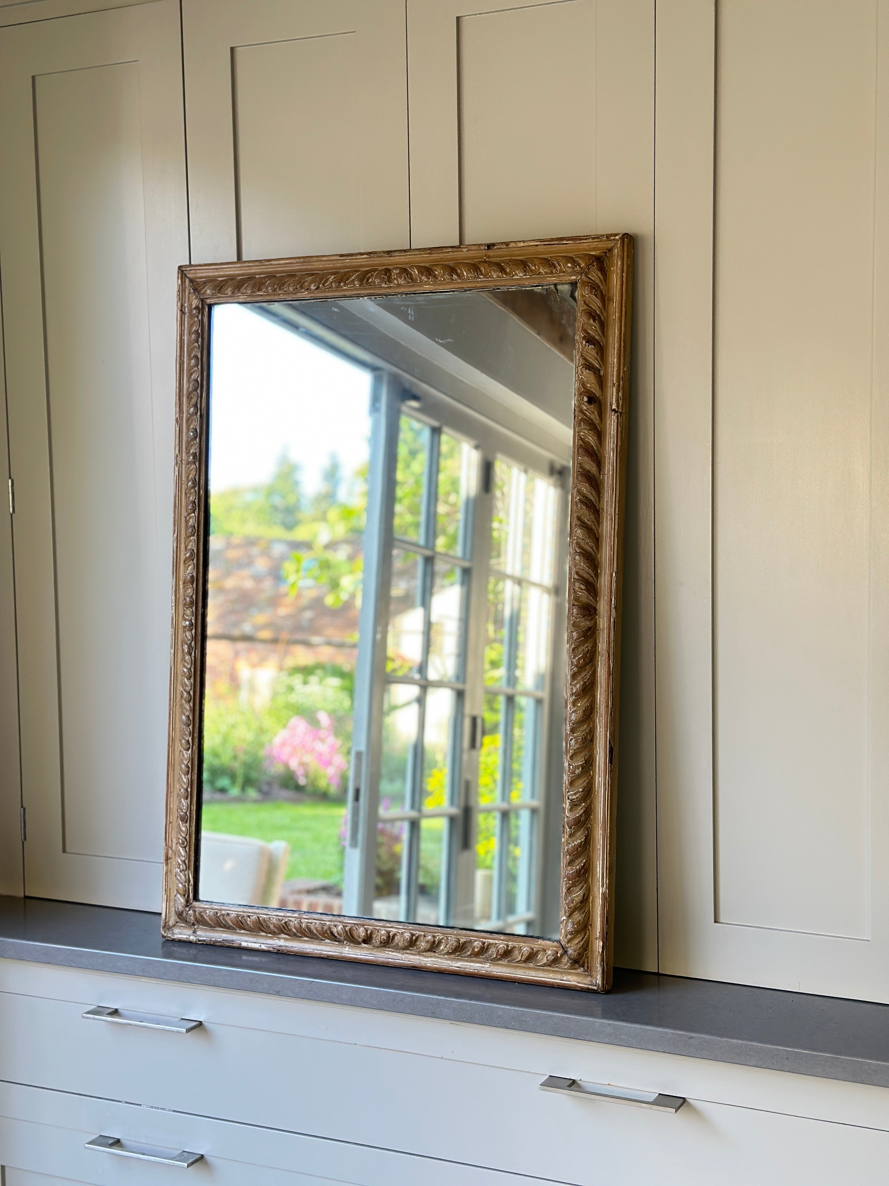 Superb large 18th Century Carved Wood Mirror