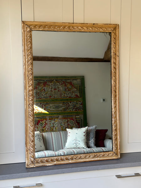 Superb large 18th Century Carved Wood Mirror