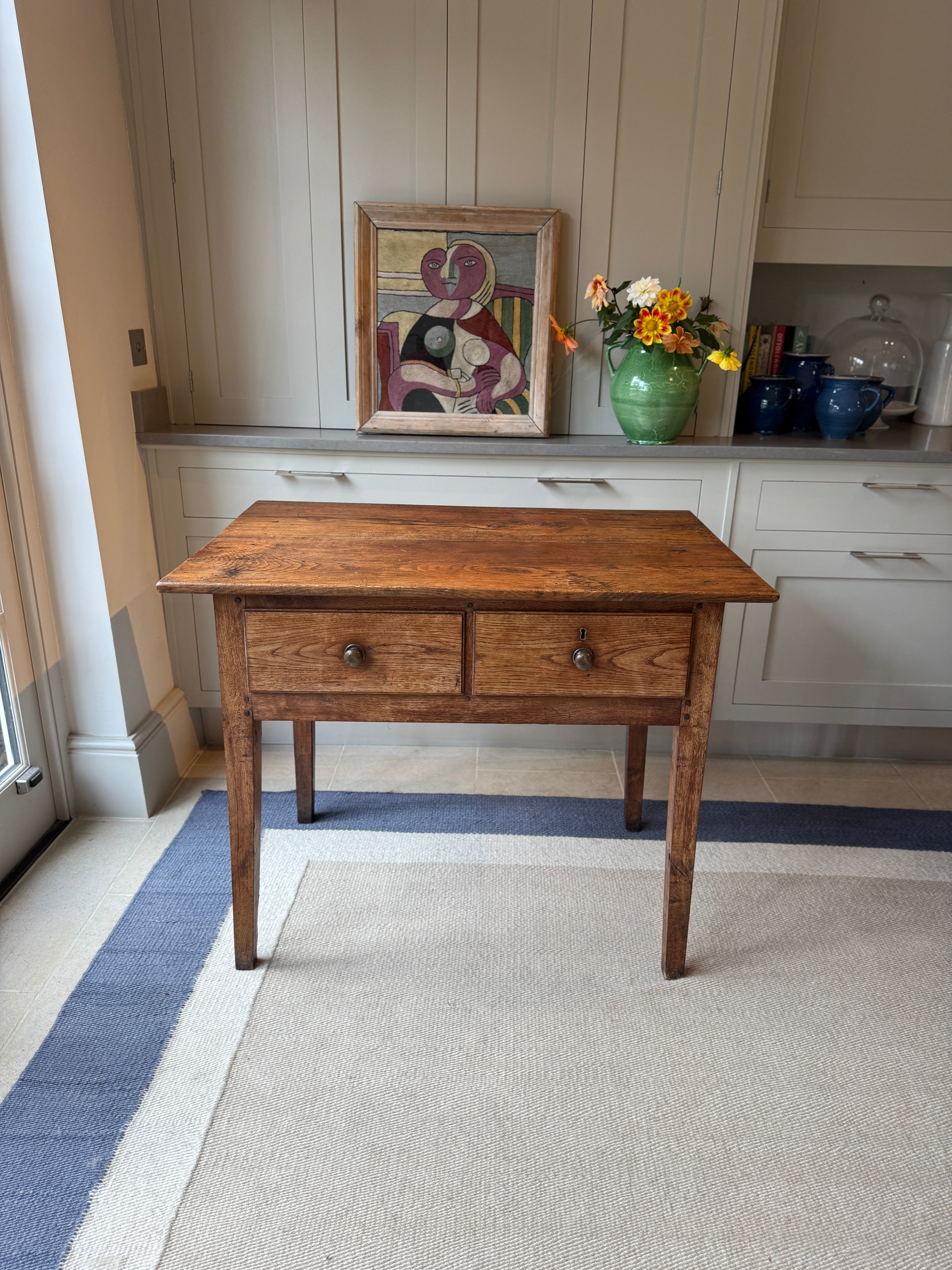 Large Early 19th Century Oak Side Table