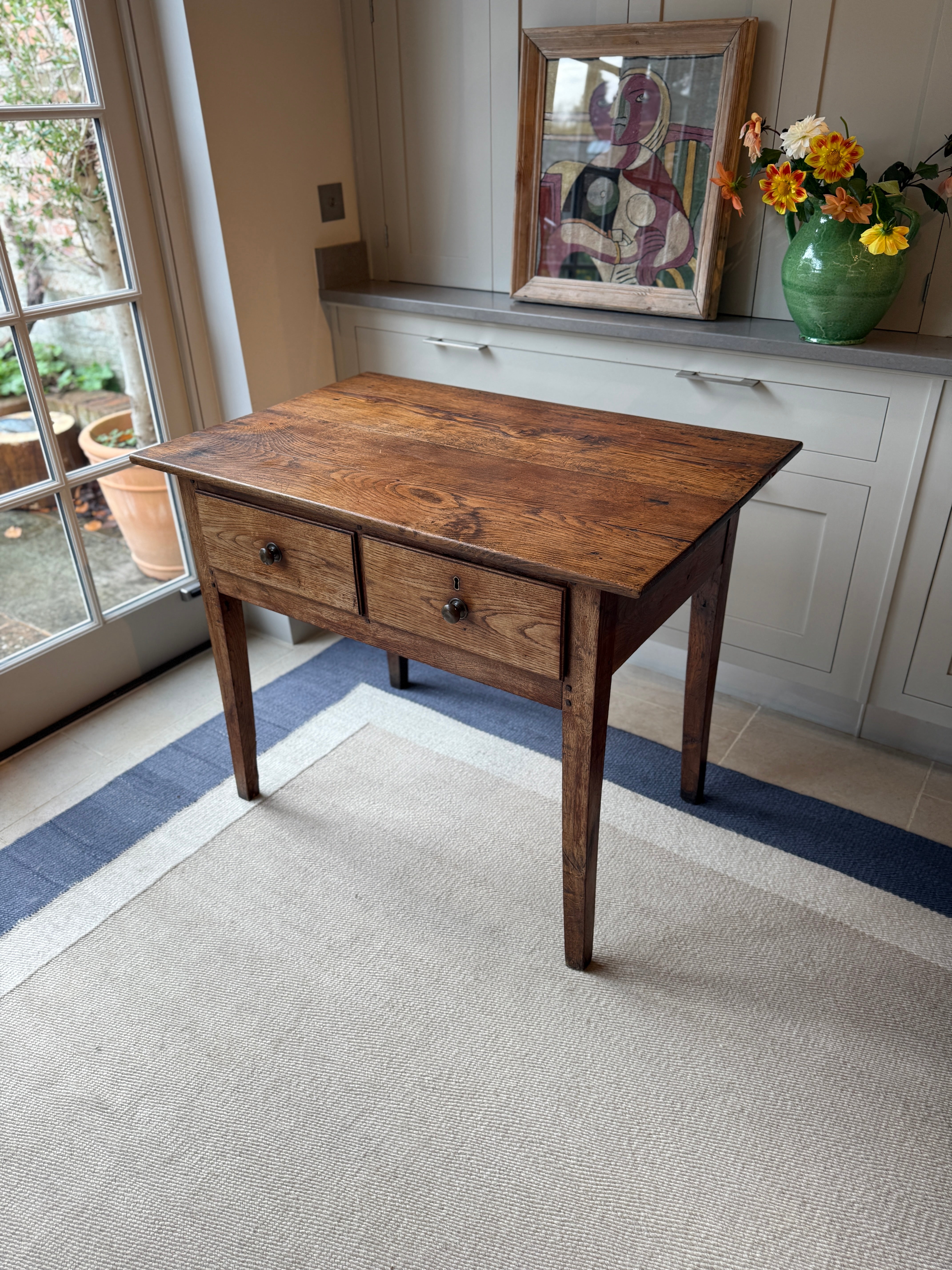 Large Early 19th Century Oak Side Table
