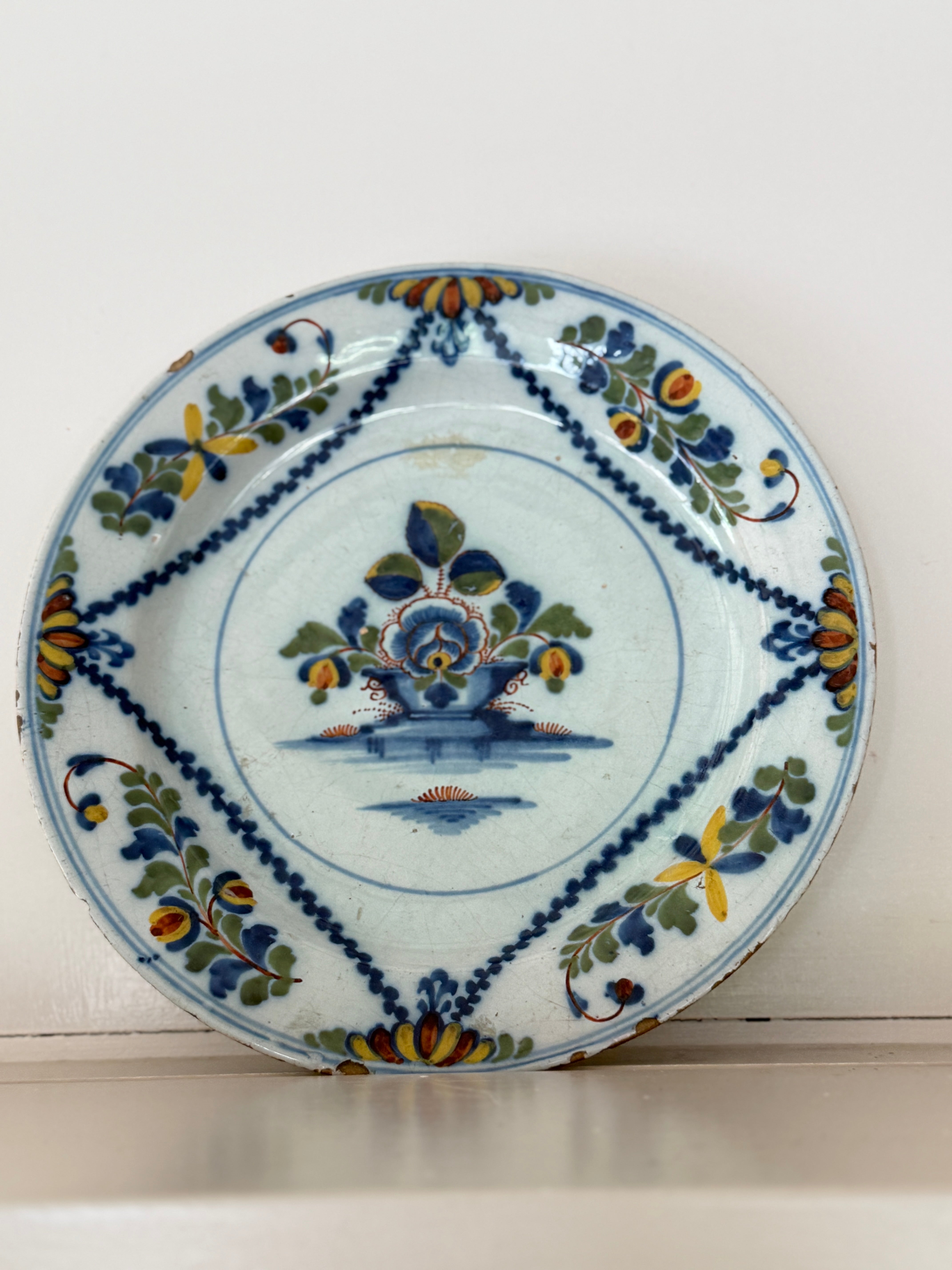 Decorative Antique Delft Plate