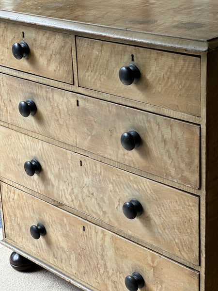 A Charming Ochre Glazed Pine Chest of Drawers