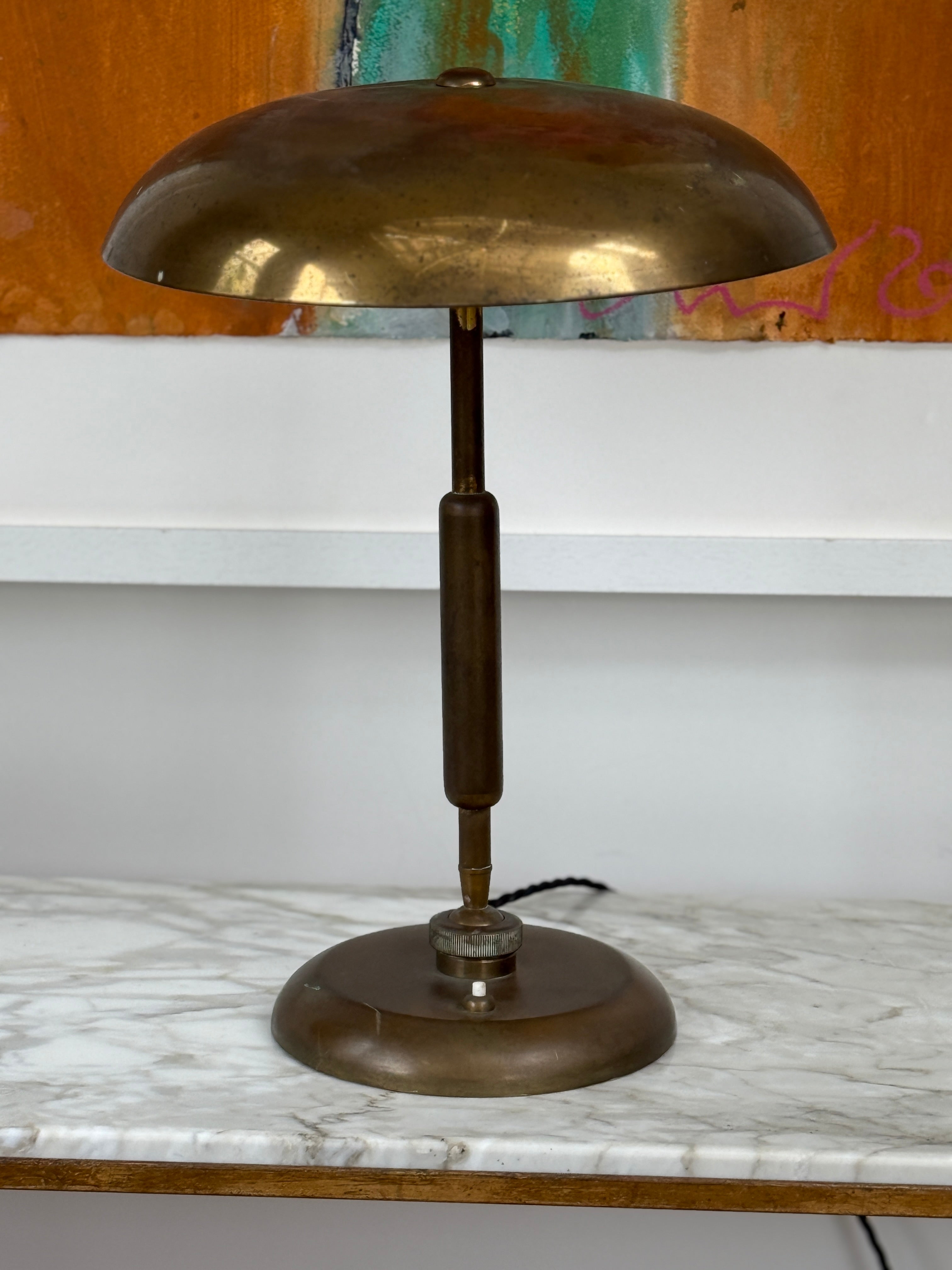 Italian 1950s Brass Desk Lamp