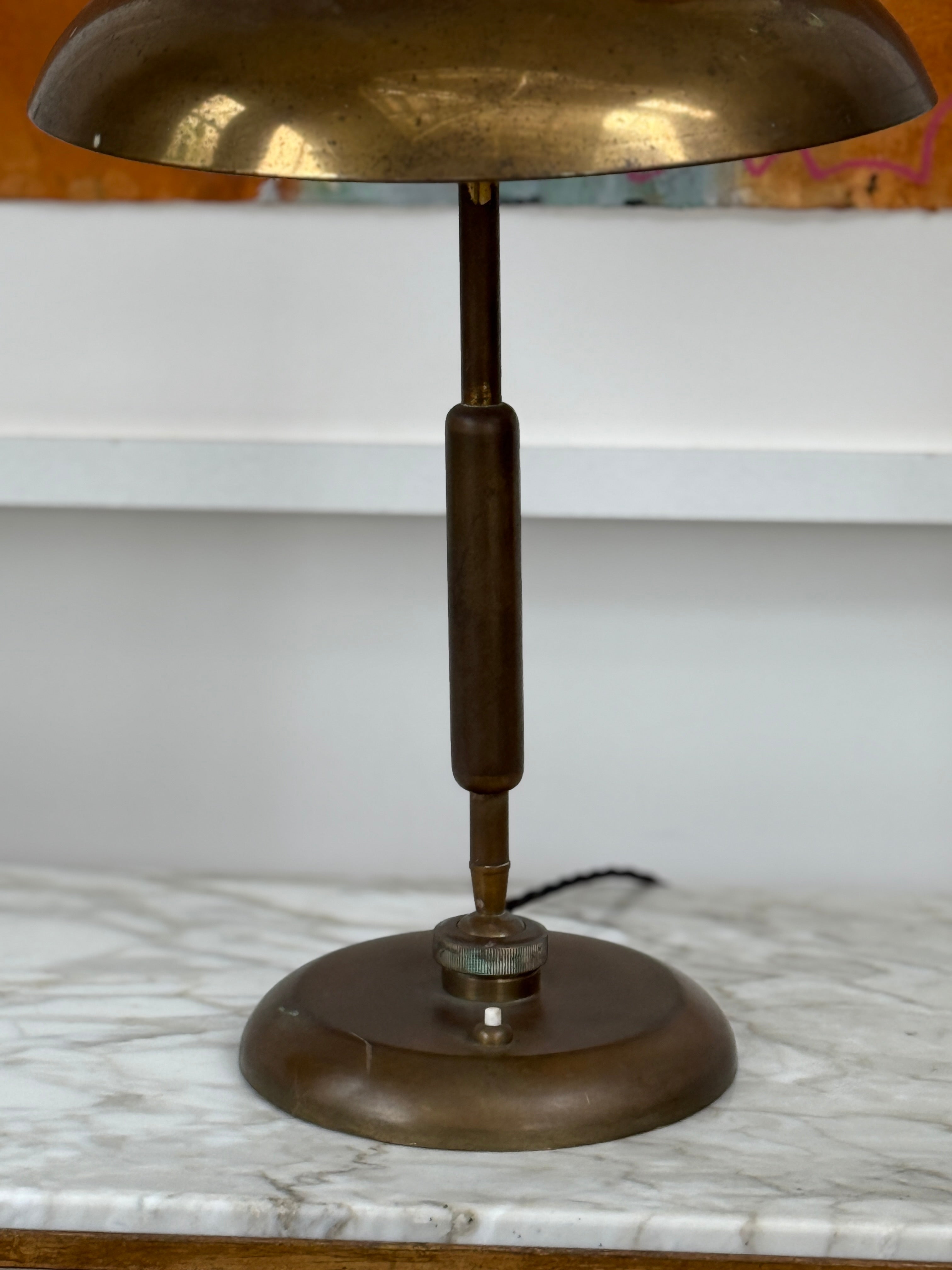 Italian 1950s Brass Desk Lamp