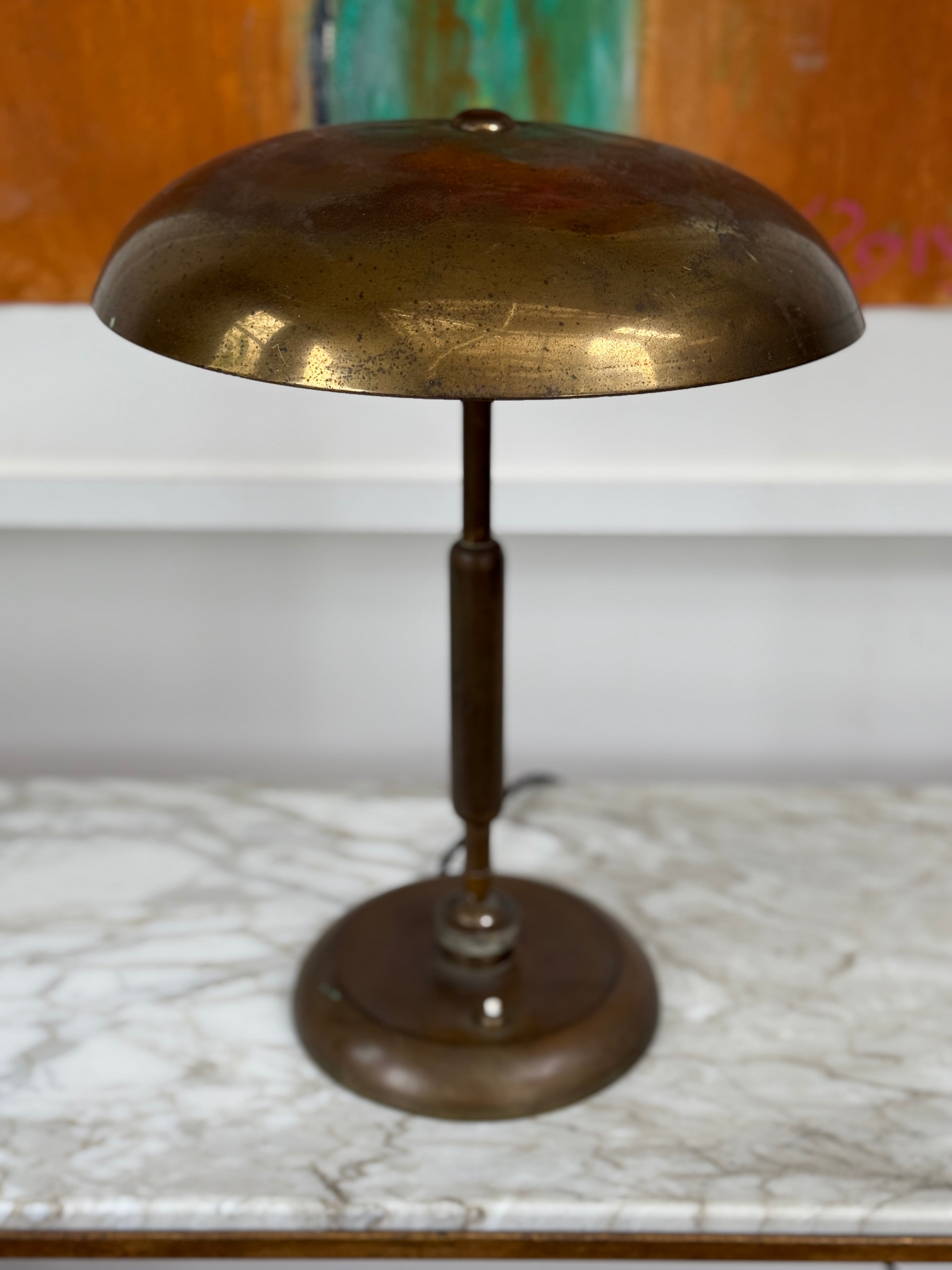 Italian 1950s Brass Desk Lamp