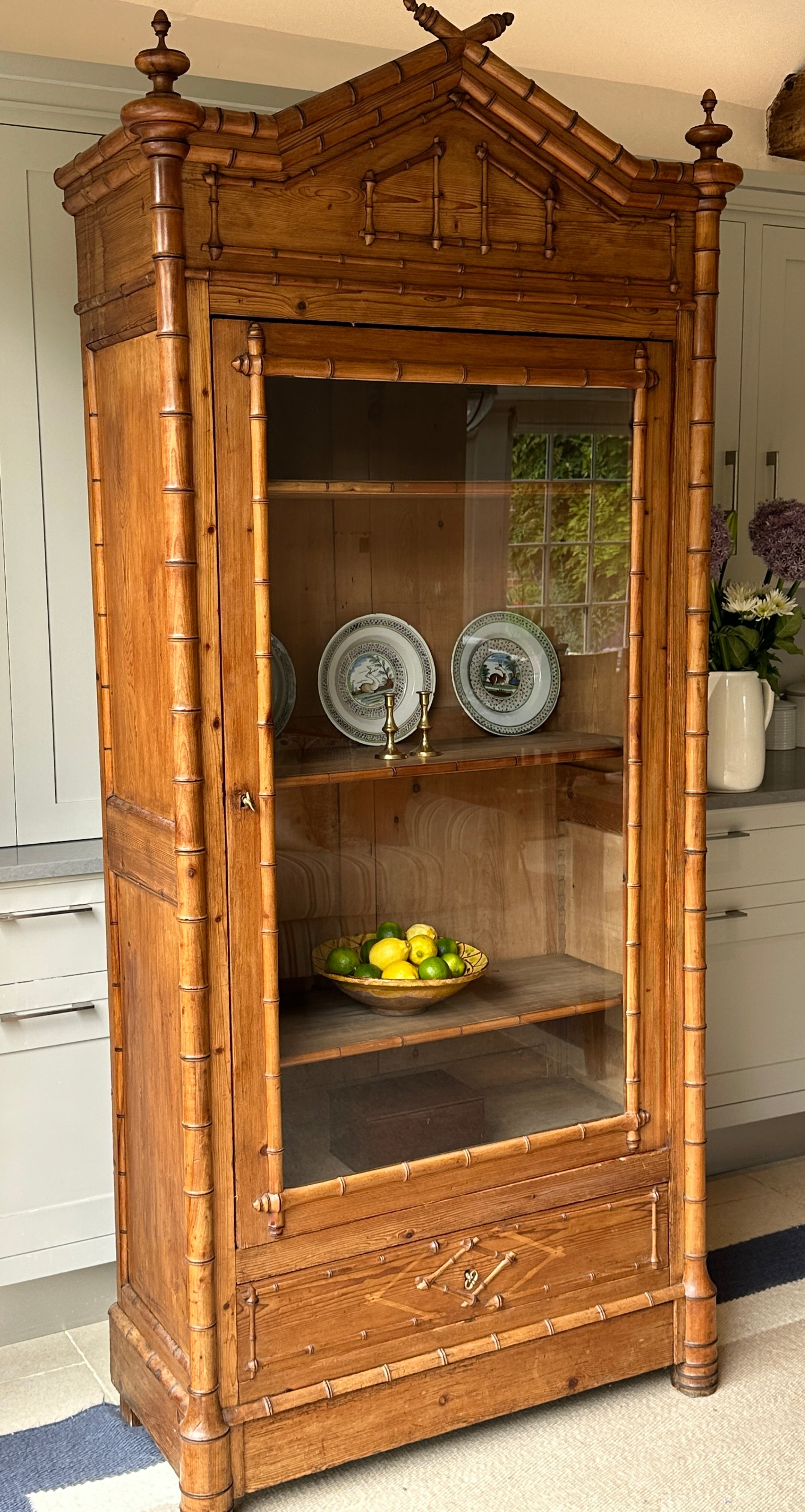 Faux Bamboo Armoire