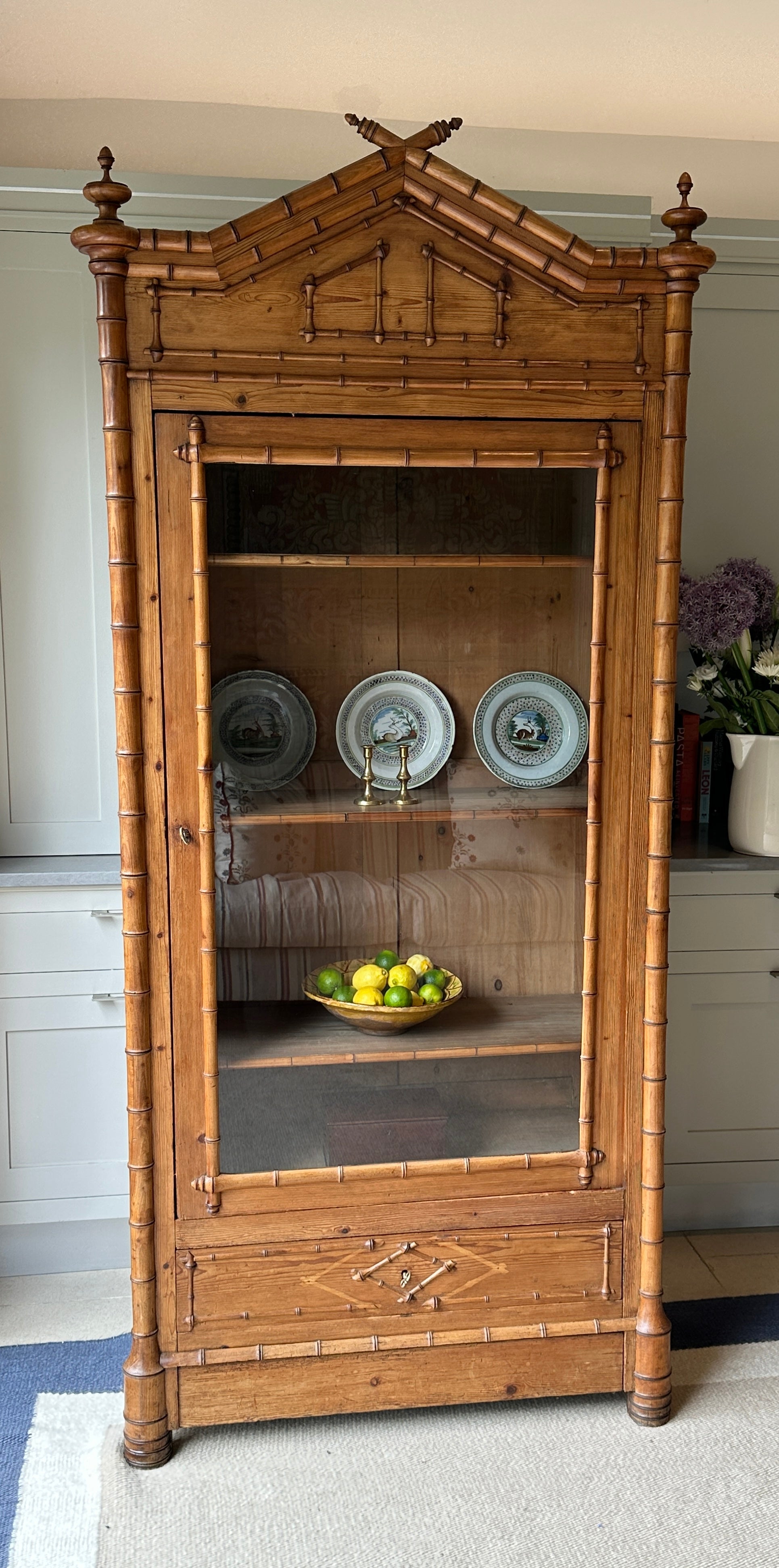 Faux Bamboo Armoire