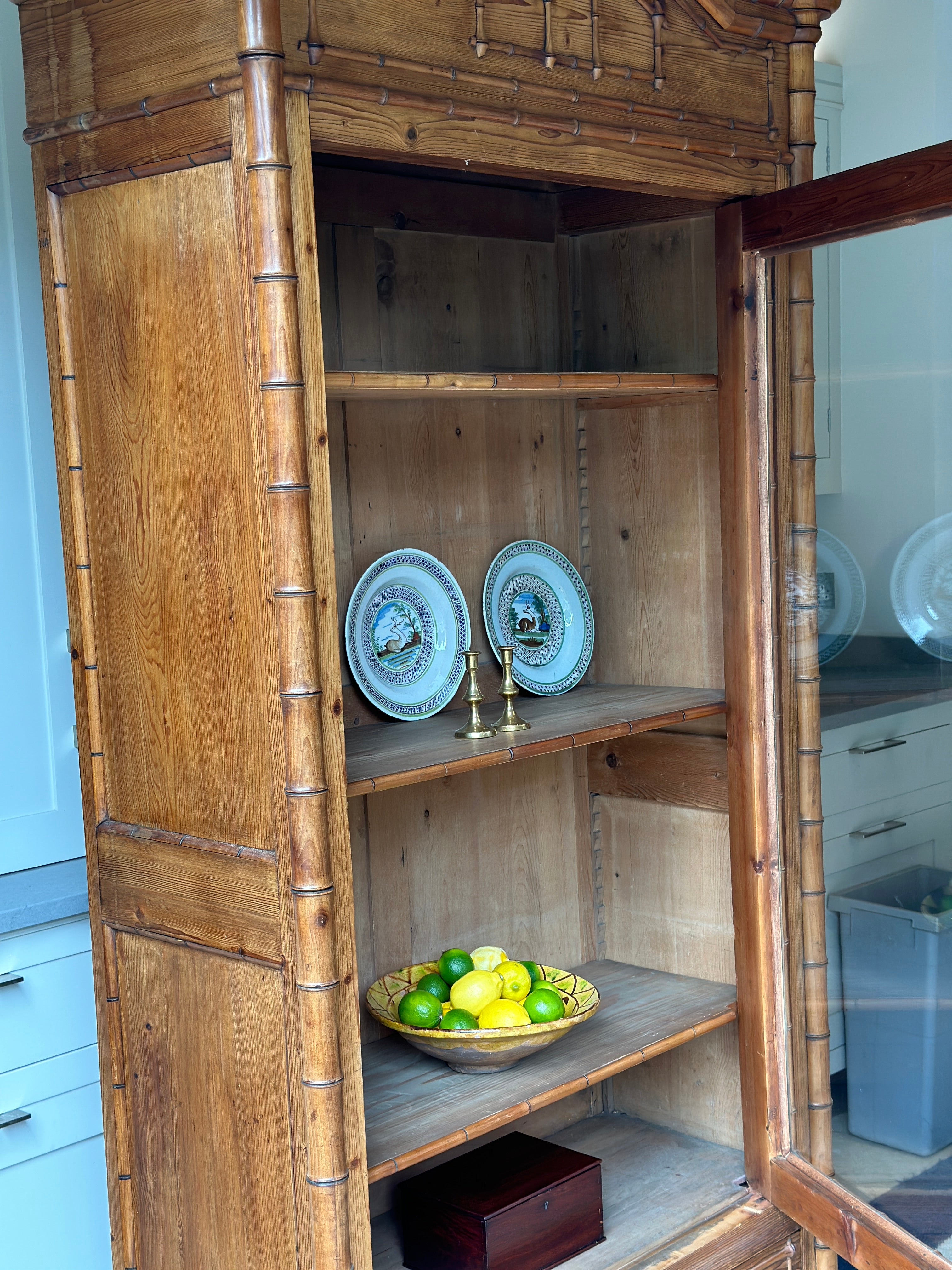 Faux Bamboo Armoire