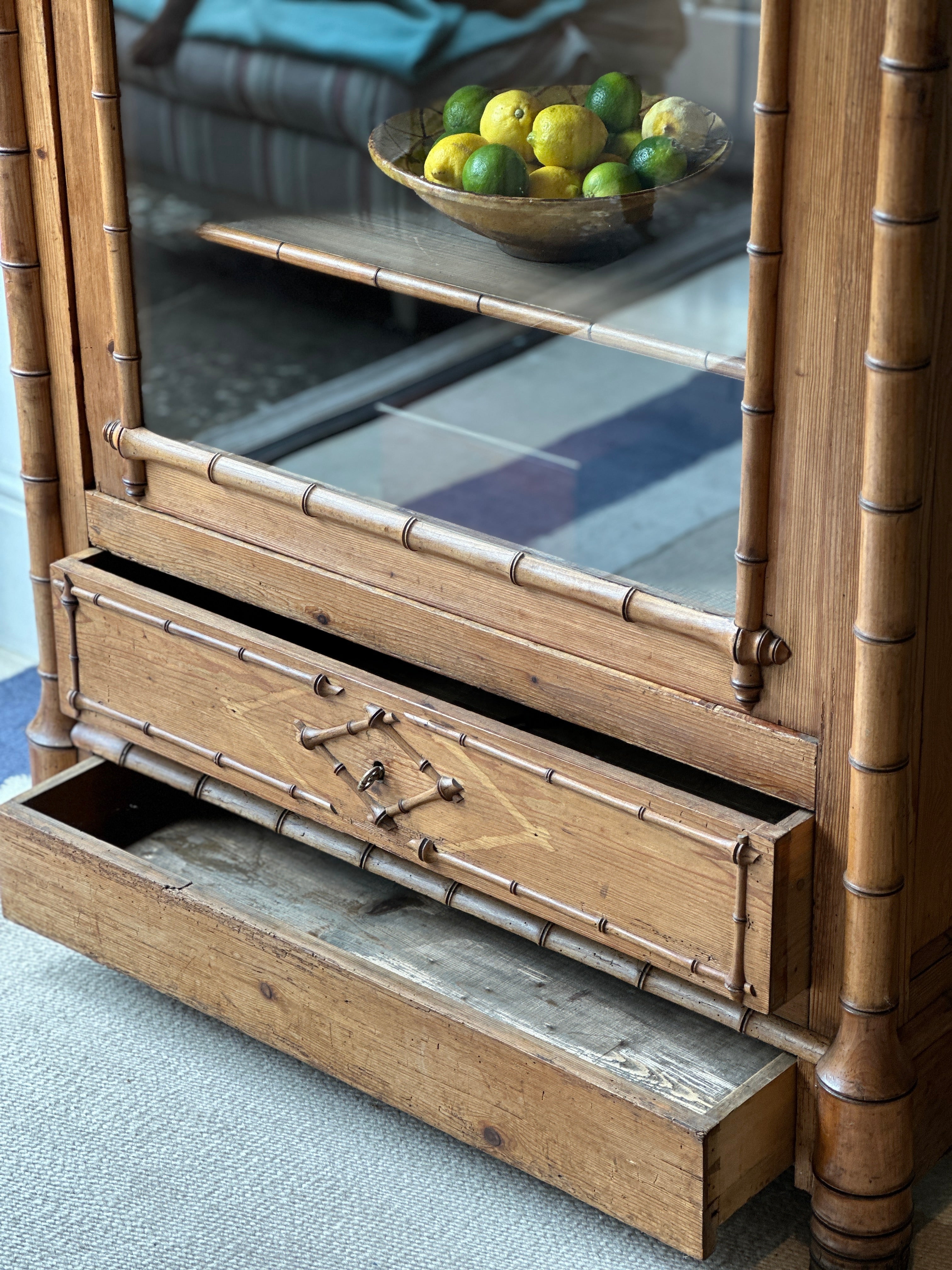 Faux Bamboo Armoire