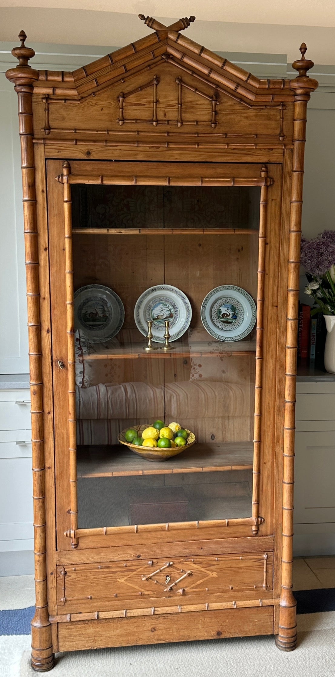 Faux Bamboo Armoire