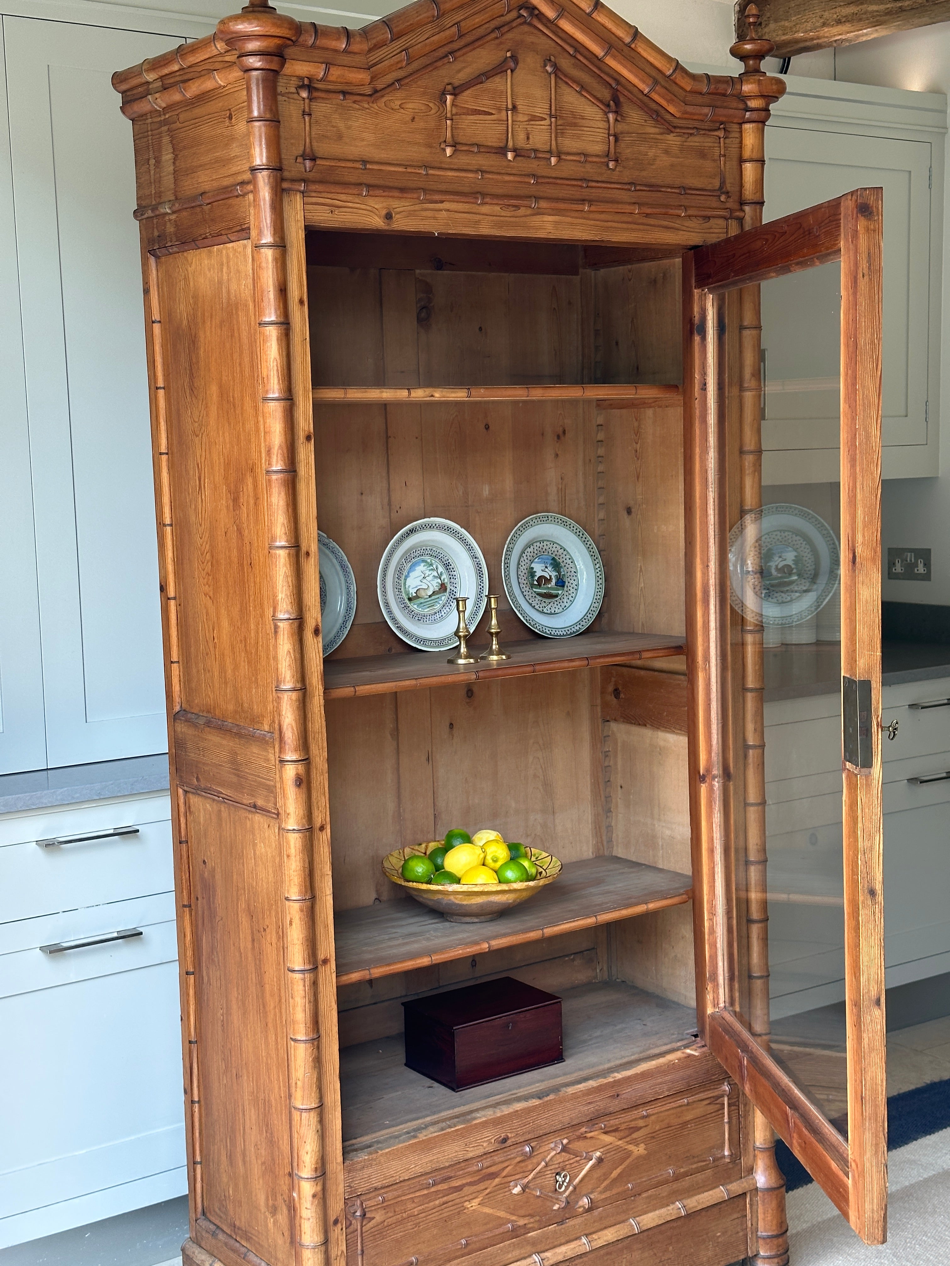 Faux Bamboo Armoire