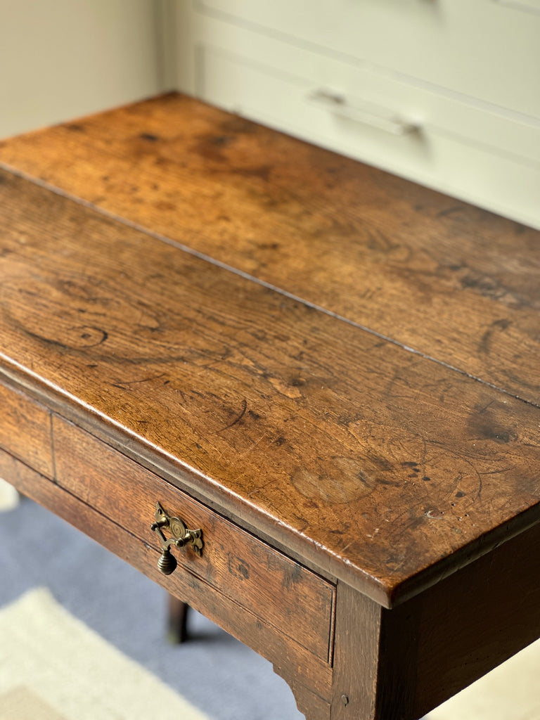 Oak Side Table/Desk with Tapered Legs Litten Tree Antiques