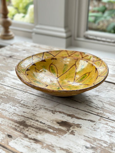 Spanish Glazed Terracotta Bowl