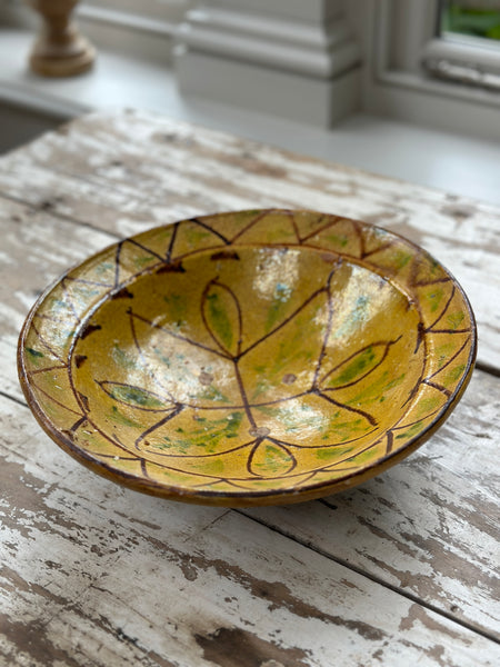 Spanish Glazed Terracotta Bowl