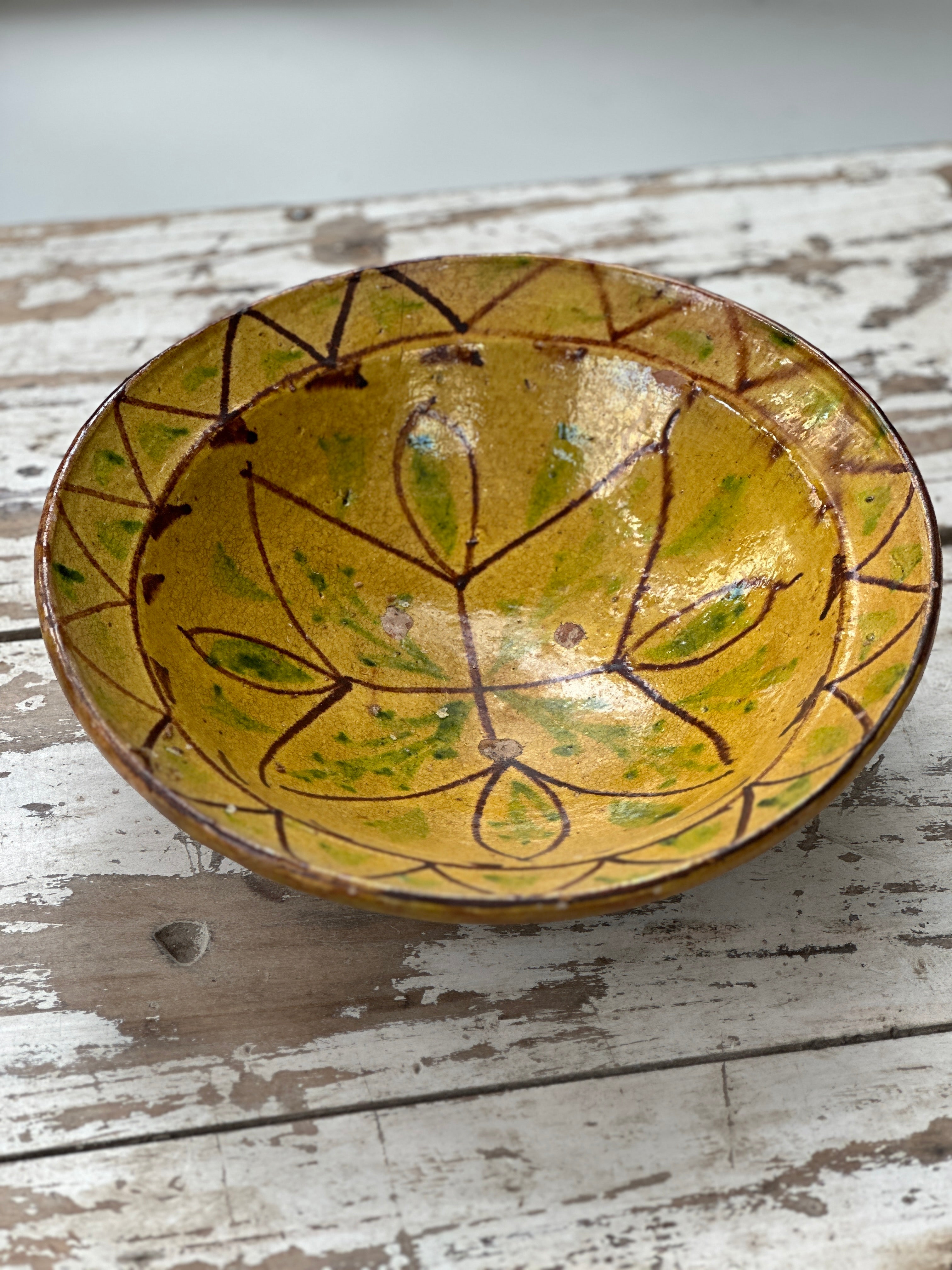 Spanish Glazed Terracotta Bowl