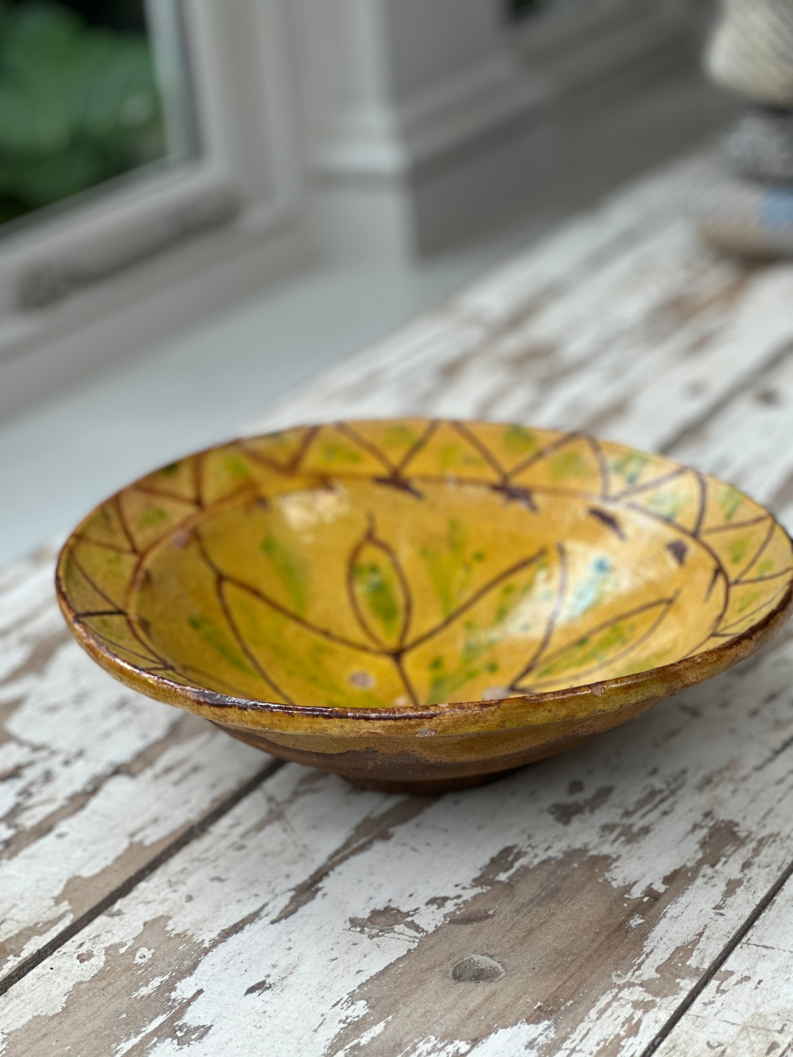 Spanish Glazed Terracotta Bowl