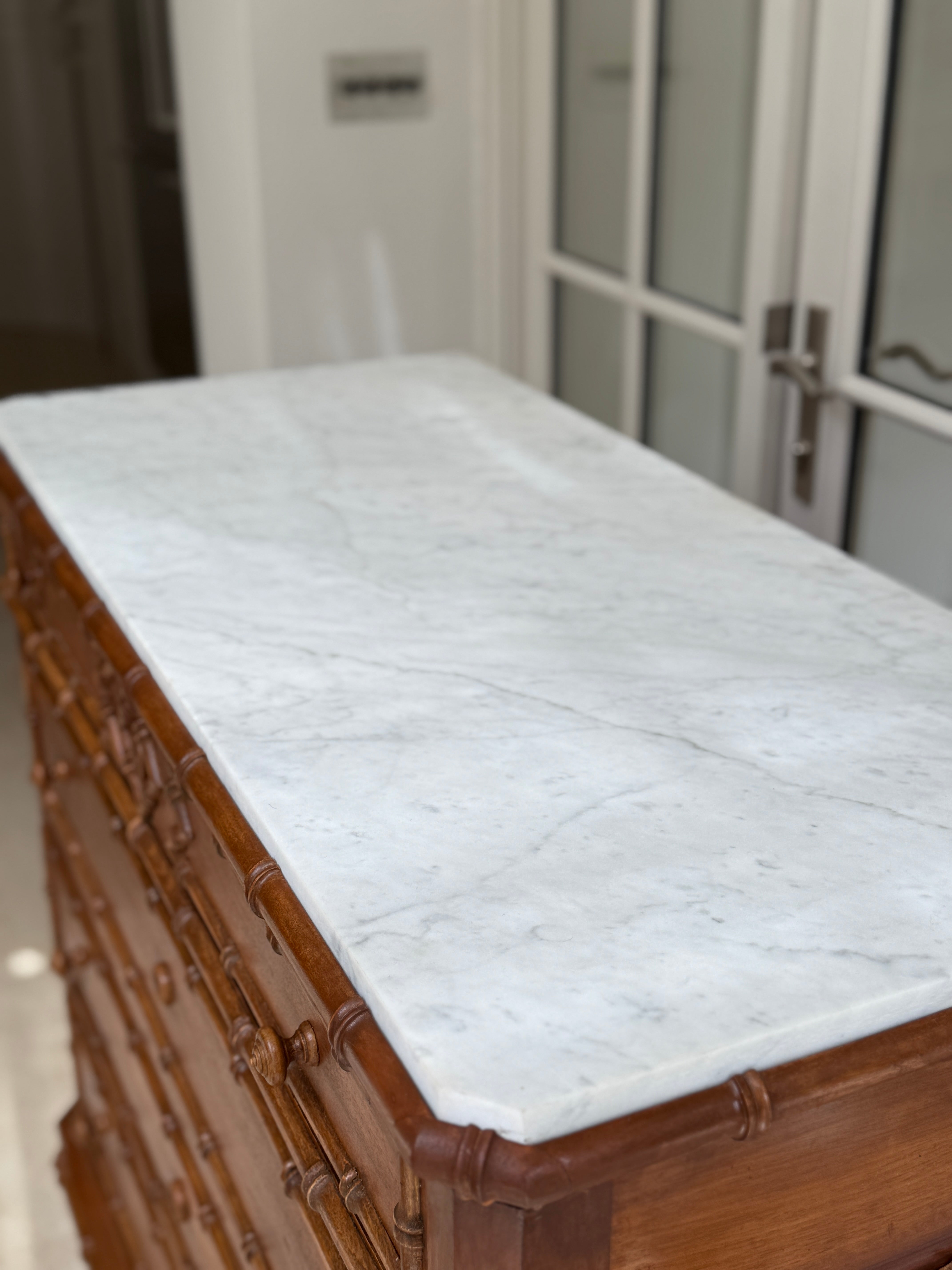 French Faux Bamboo Commode