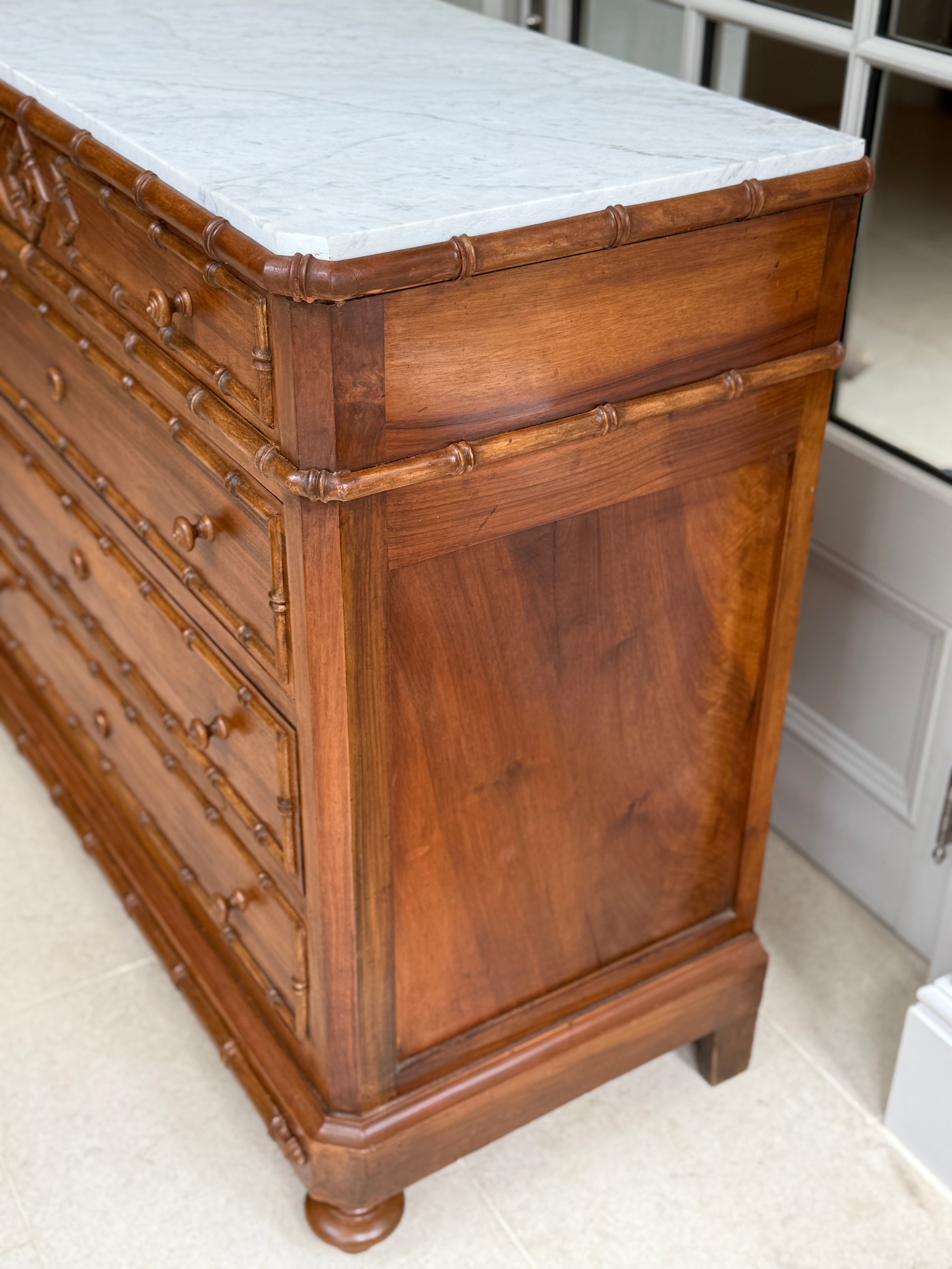 French Faux Bamboo Commode