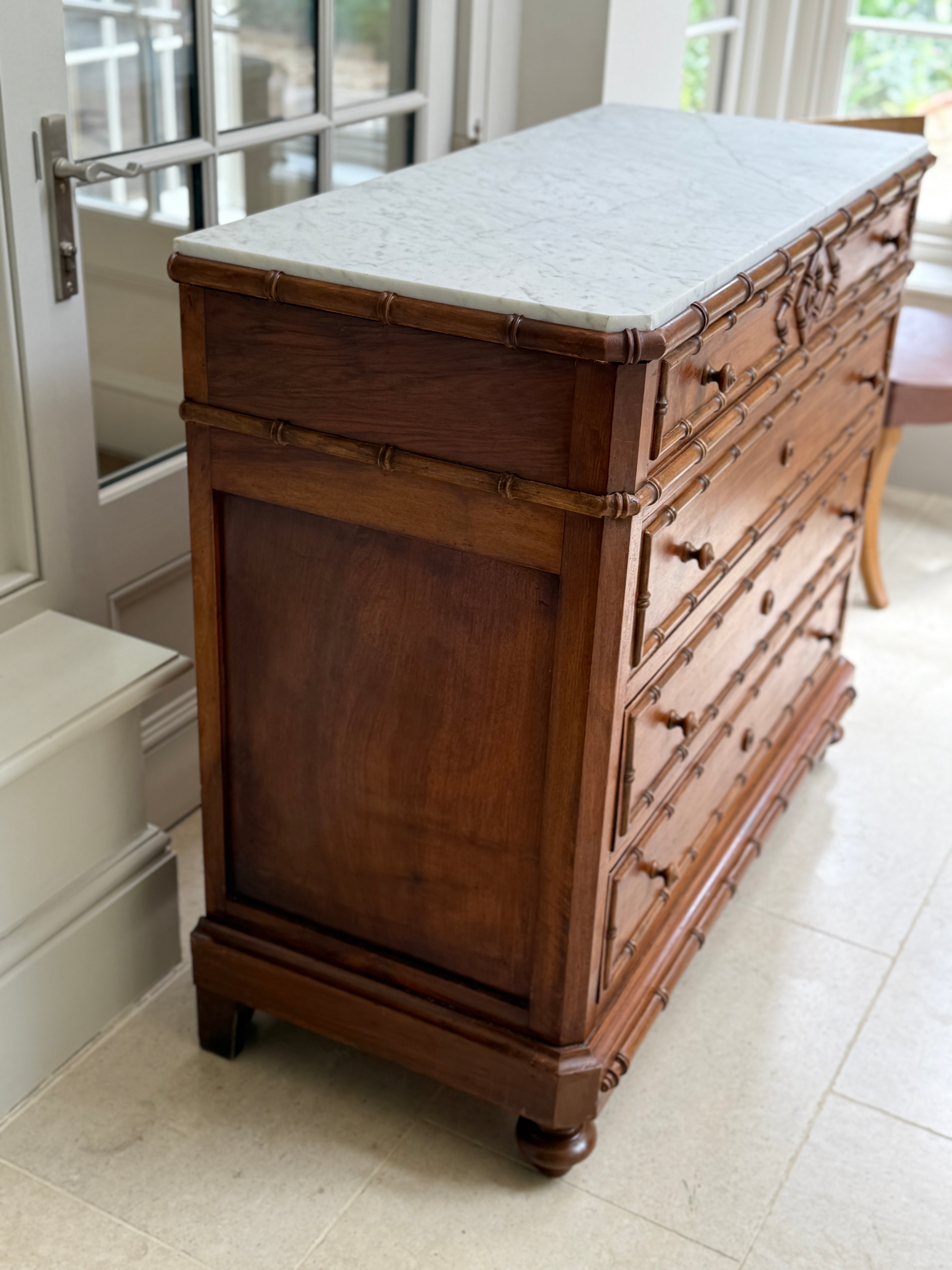 French Faux Bamboo Commode