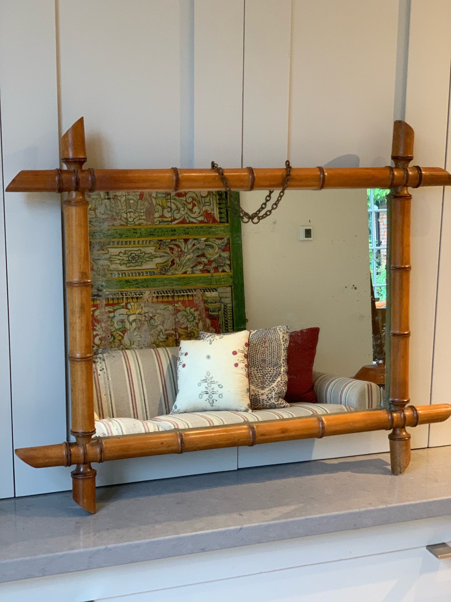 Medium Faux Bamboo Mirror