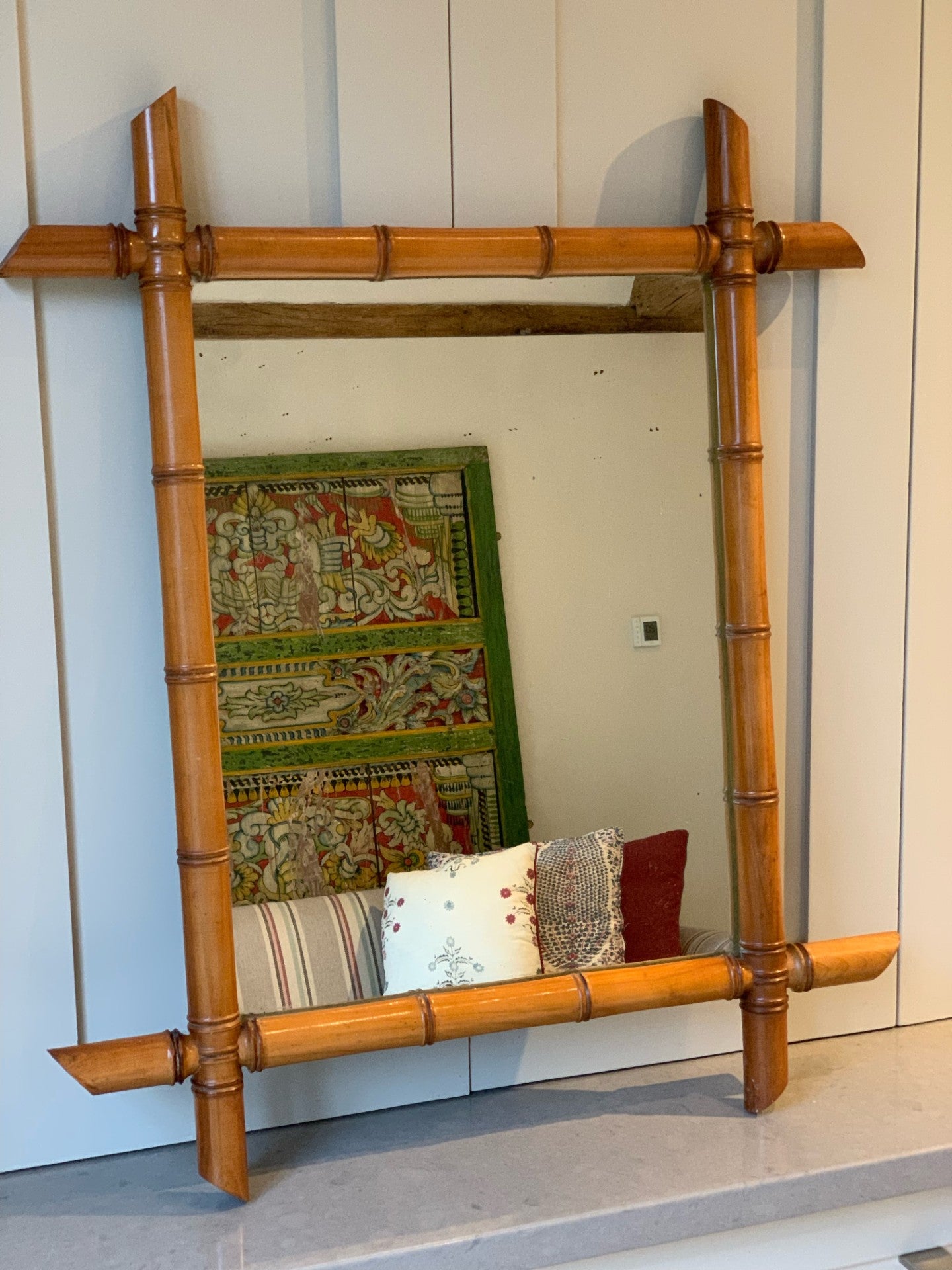 Medium Faux Bamboo Mirror