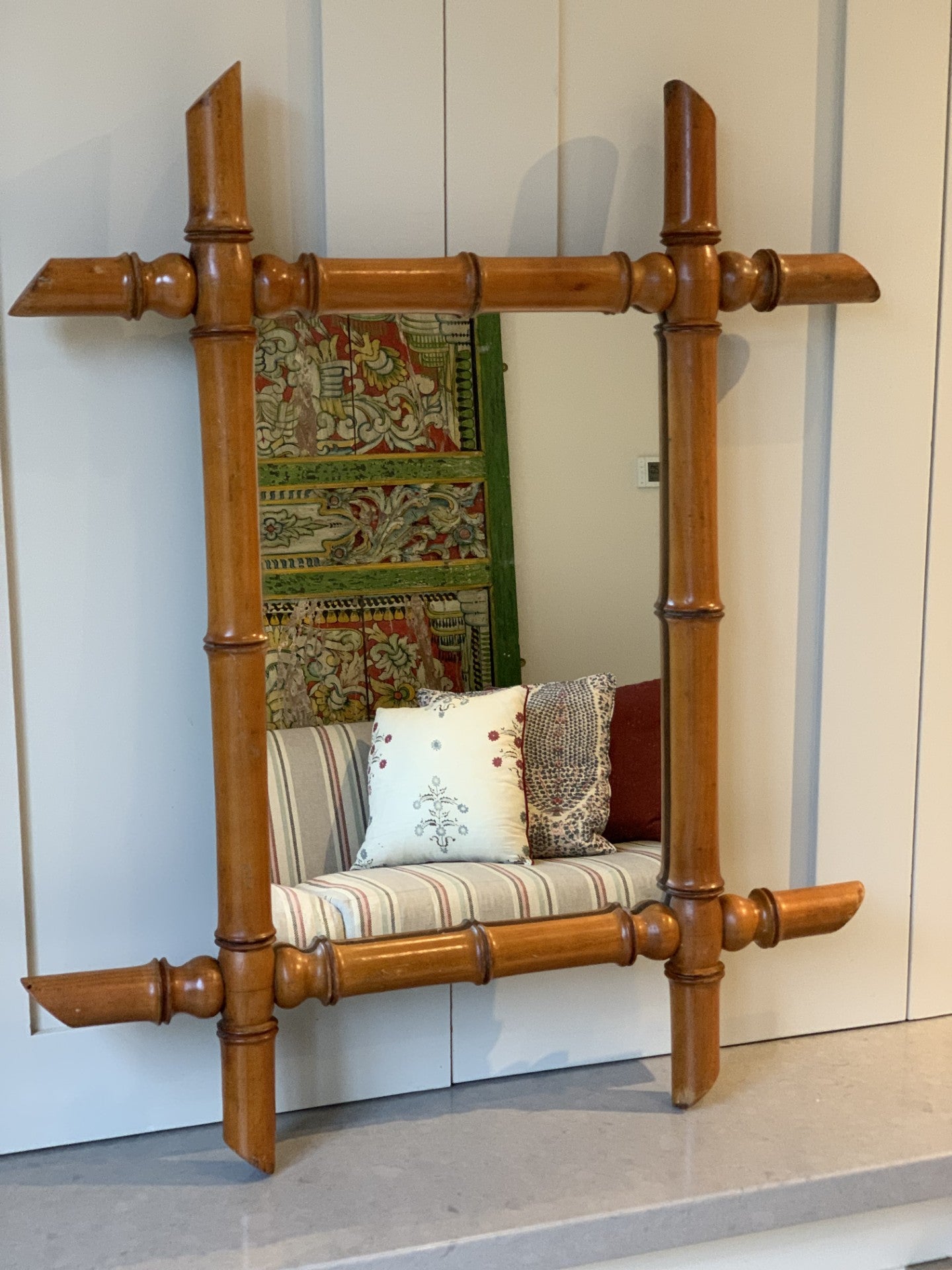 Medium Faux Bamboo Mirror