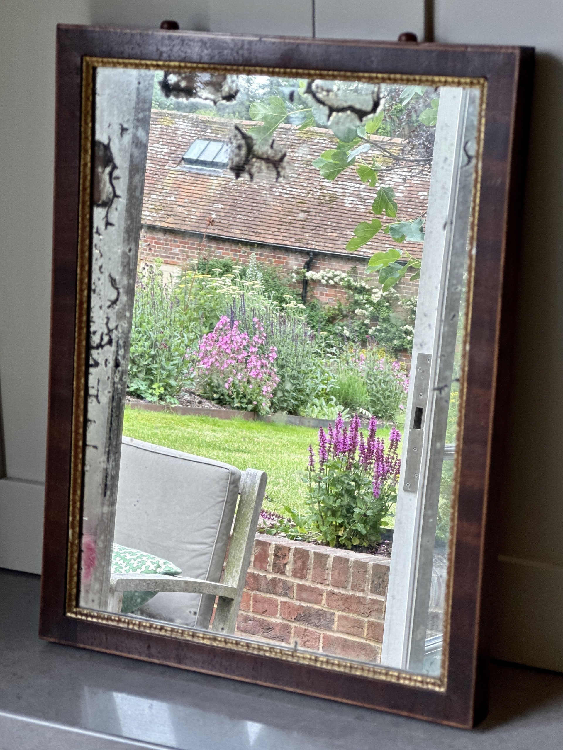 Antique Mahogany and Gilt Mirror