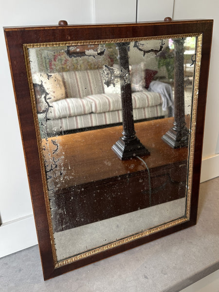 Antique Mahogany and Gilt Mirror