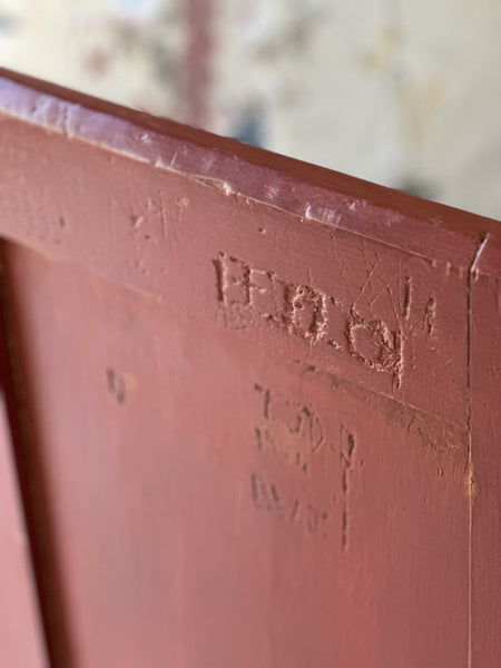 Red Welsh Settle with Original Paint