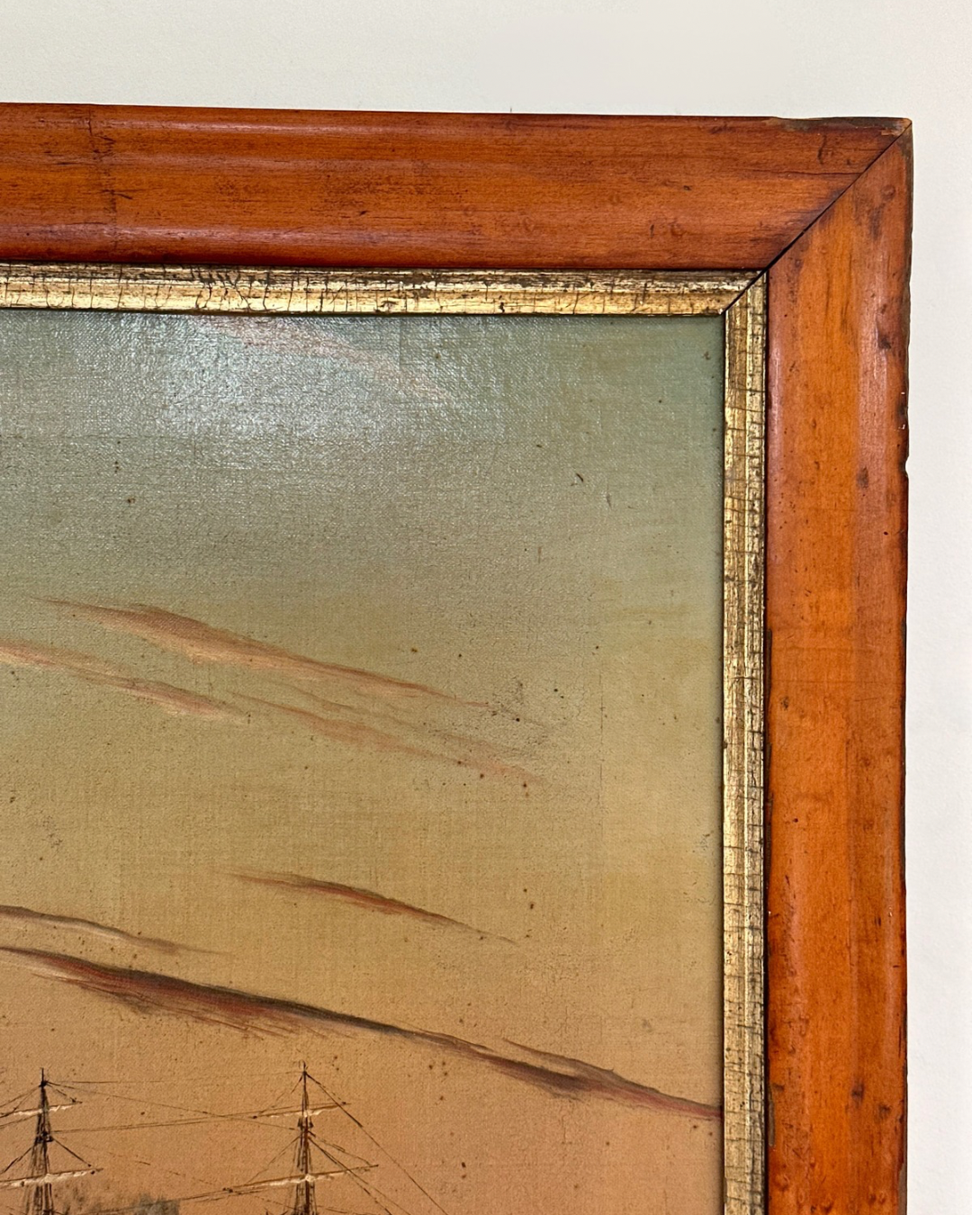 ’A Schooner Near a Fort’, Oil on Canvas