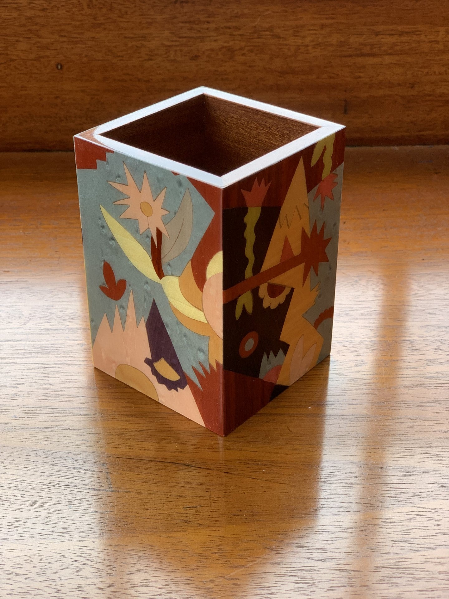 Italian Handmade Marquetry Pen Holders