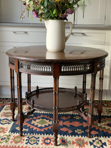 Large Attractive 19th Century Fretwork Centre Table
