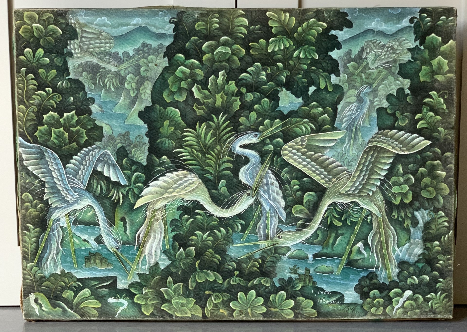 Birds of Paradise painting on canvase