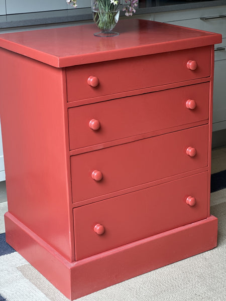Tall Chest of Drawer on Castors