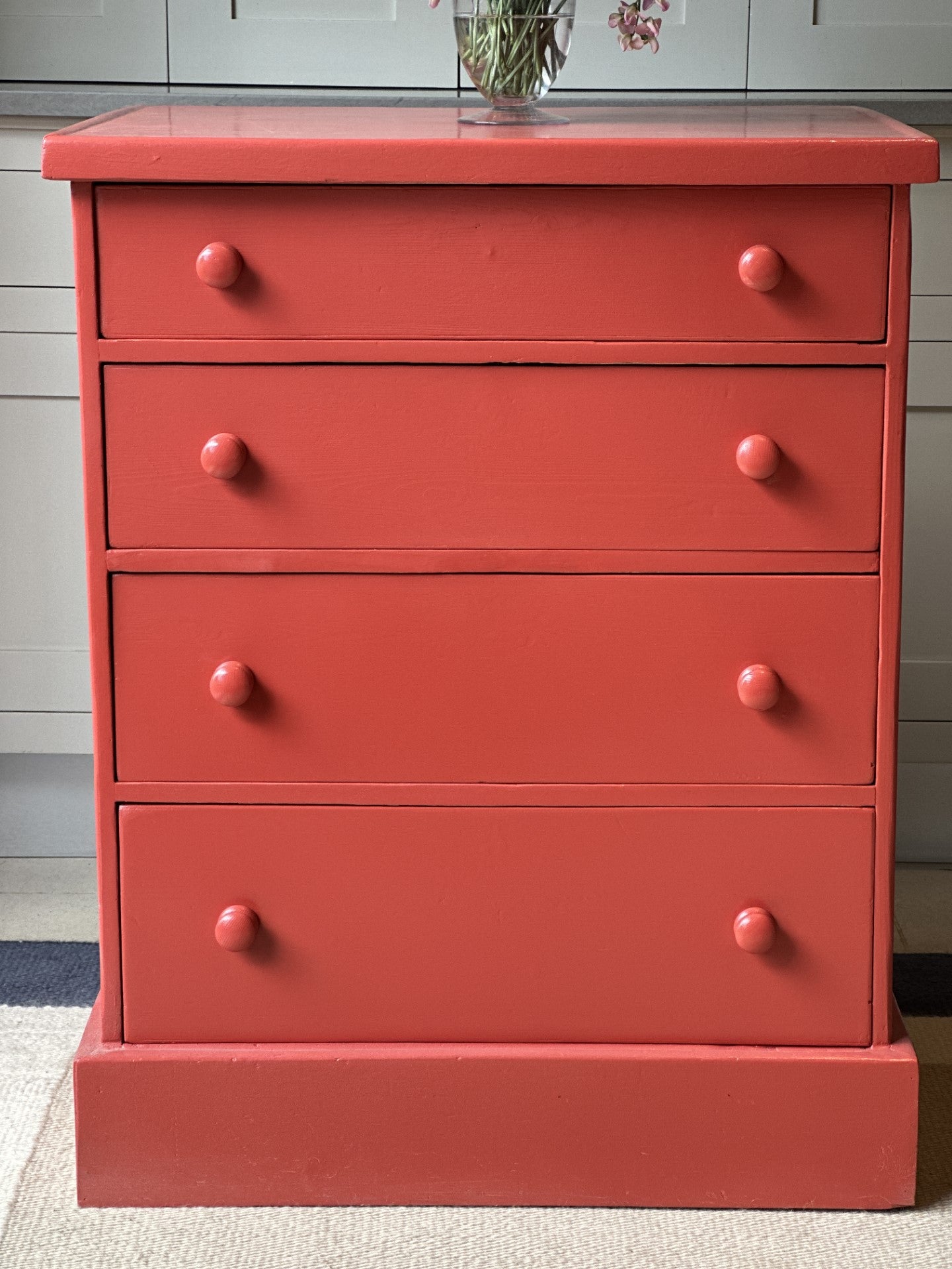 Tall Chest of Drawer on Castors