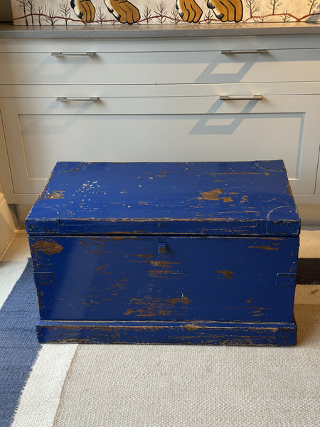 Bright Blue Chest with Compartment