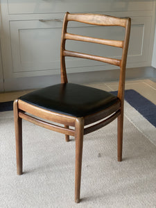 Stunning Rosewood Chair with Leather Seat