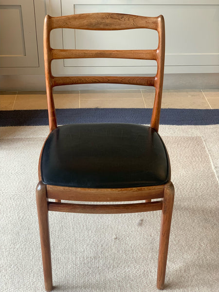 Stunning Rosewood Chair with Leather Seat