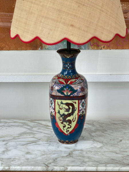 19th Century Cloisonne Vase Converted to a Lamp