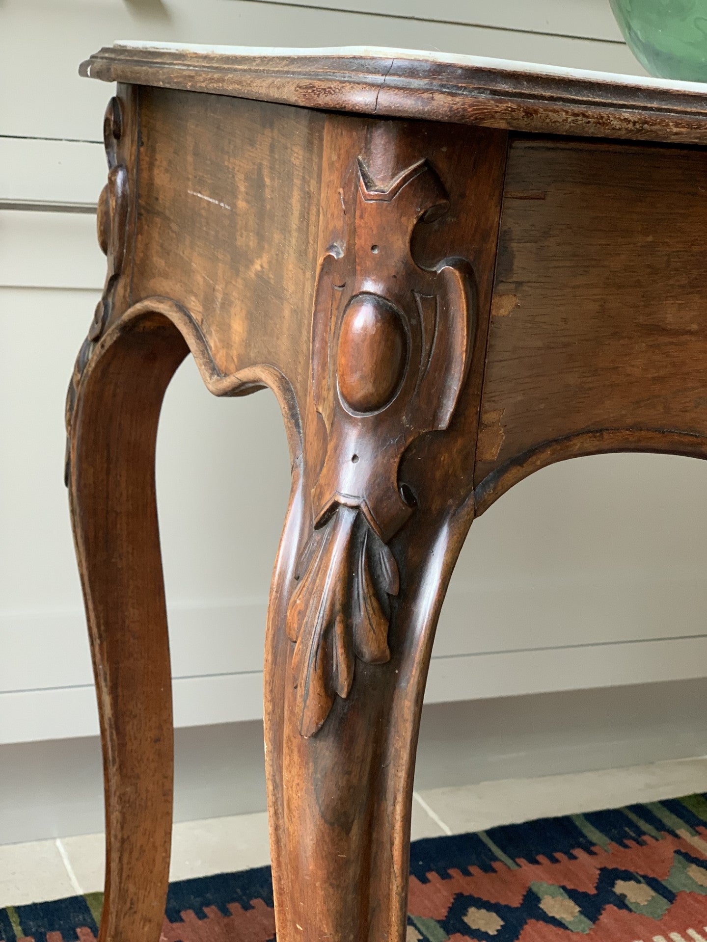 Late 19th C French Side Table with a Drawer